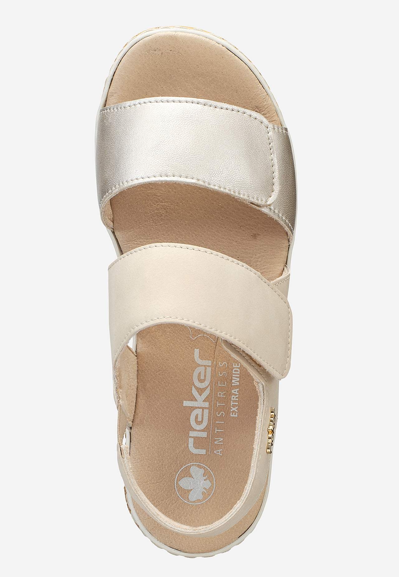 Skinnsandal med kilklack