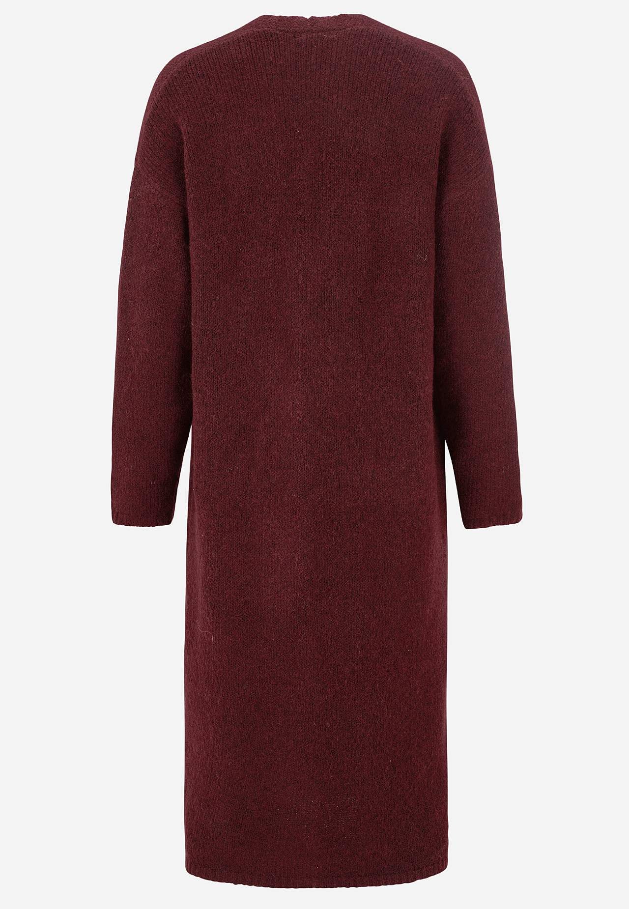 Stickad, lång cardigan