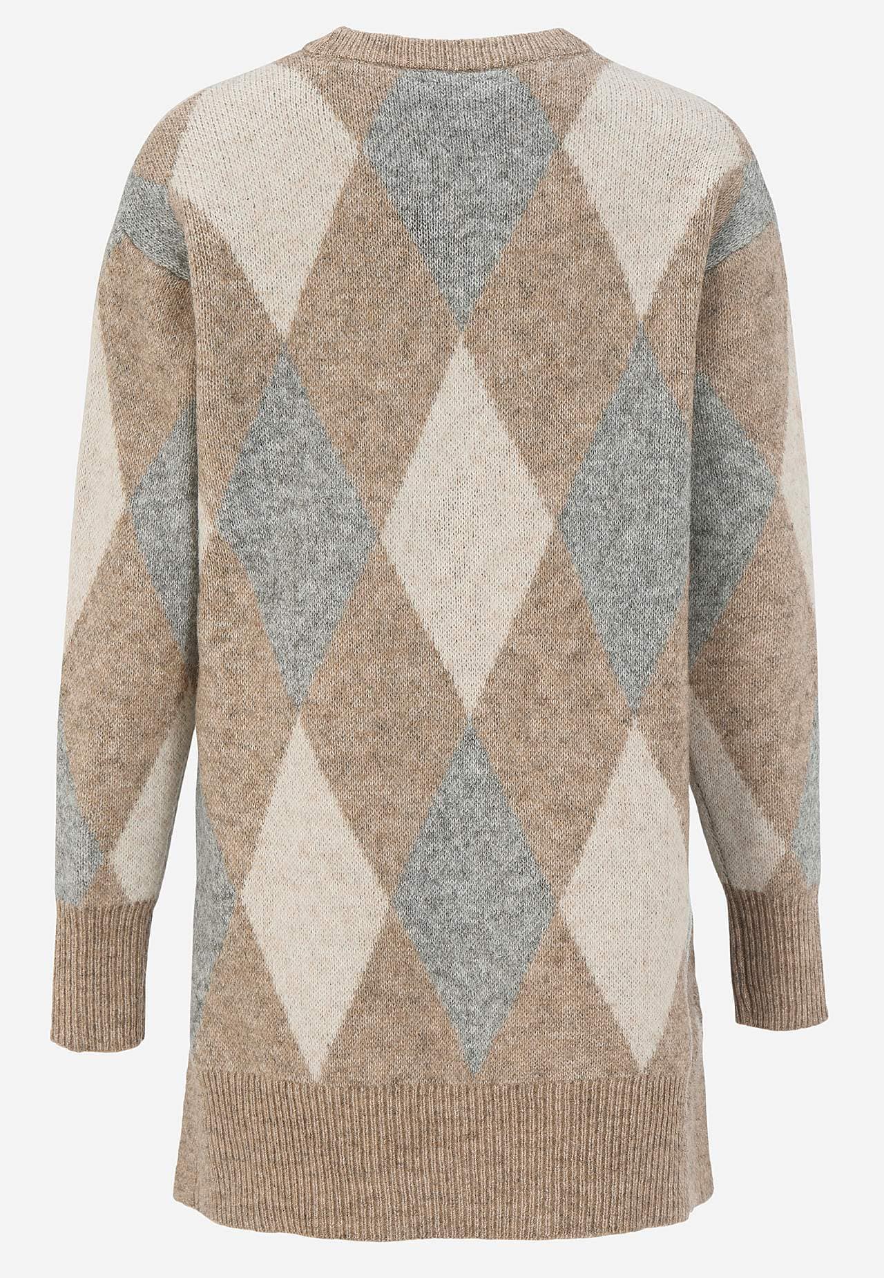 Stickad tunika med slitsar