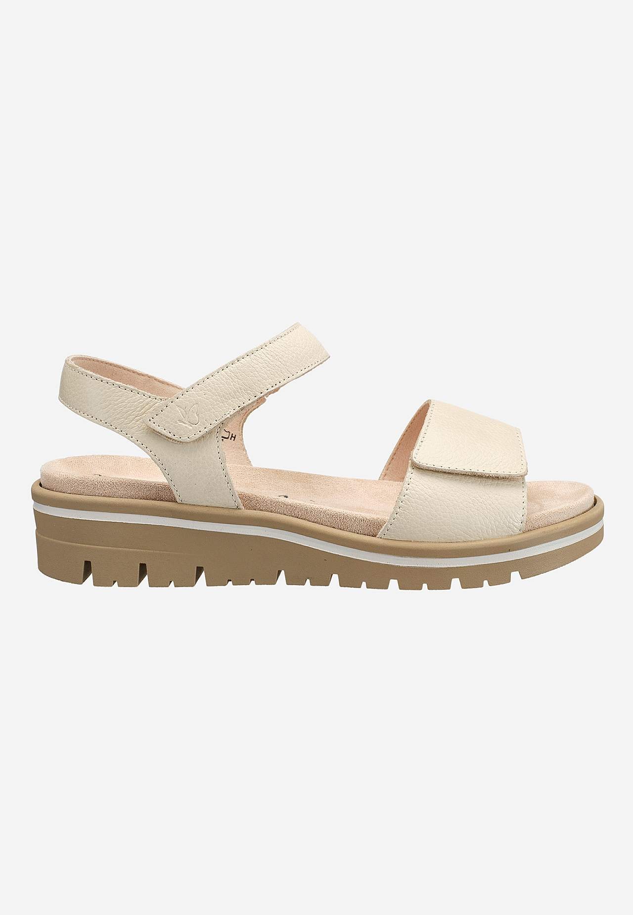 Skinnsandal med kardborrestängning
