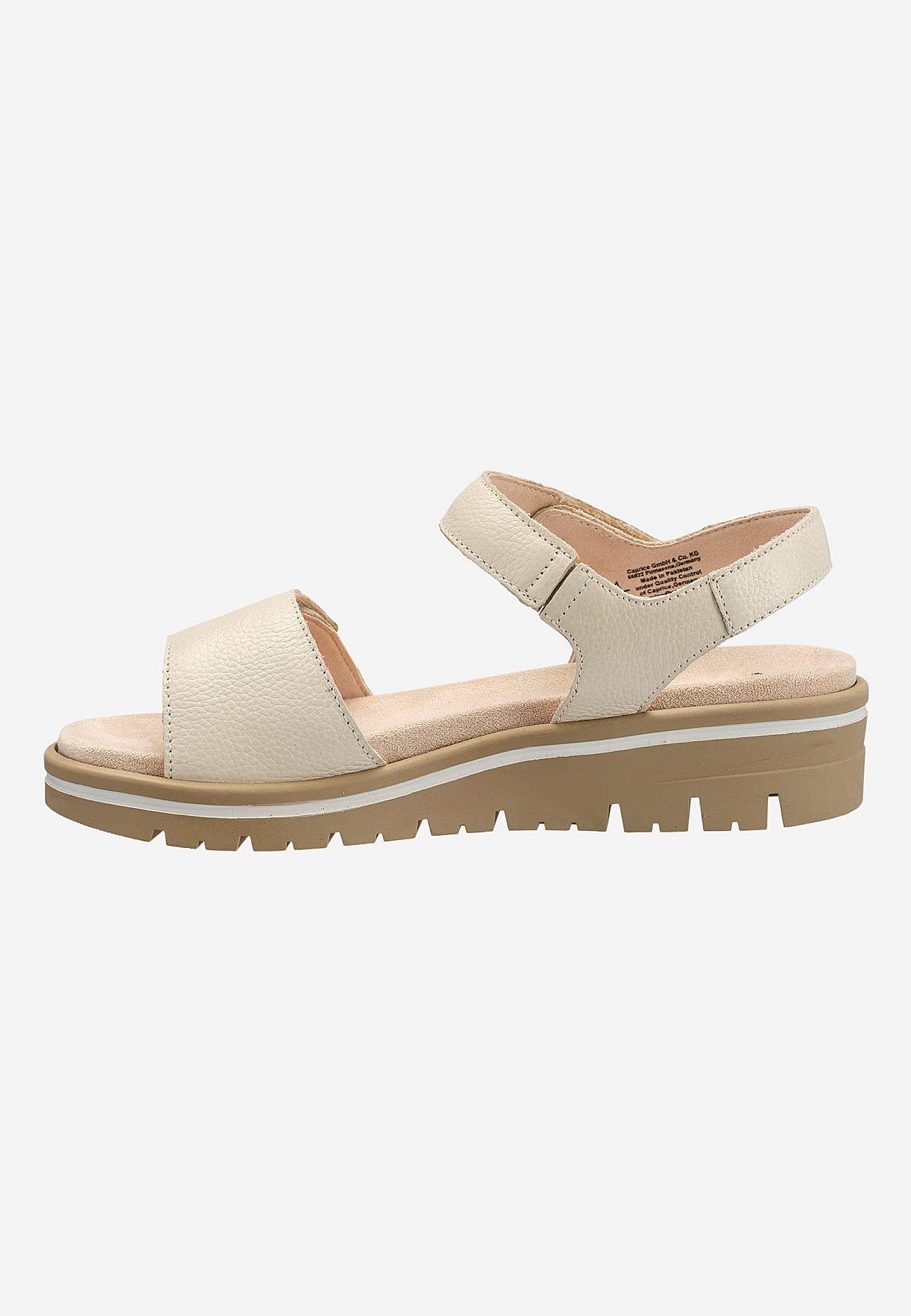Skinnsandal med kardborrestängning