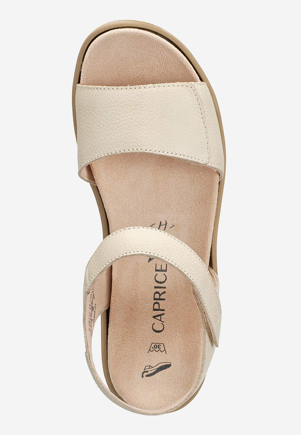 Skinnsandal med kardborrestängning