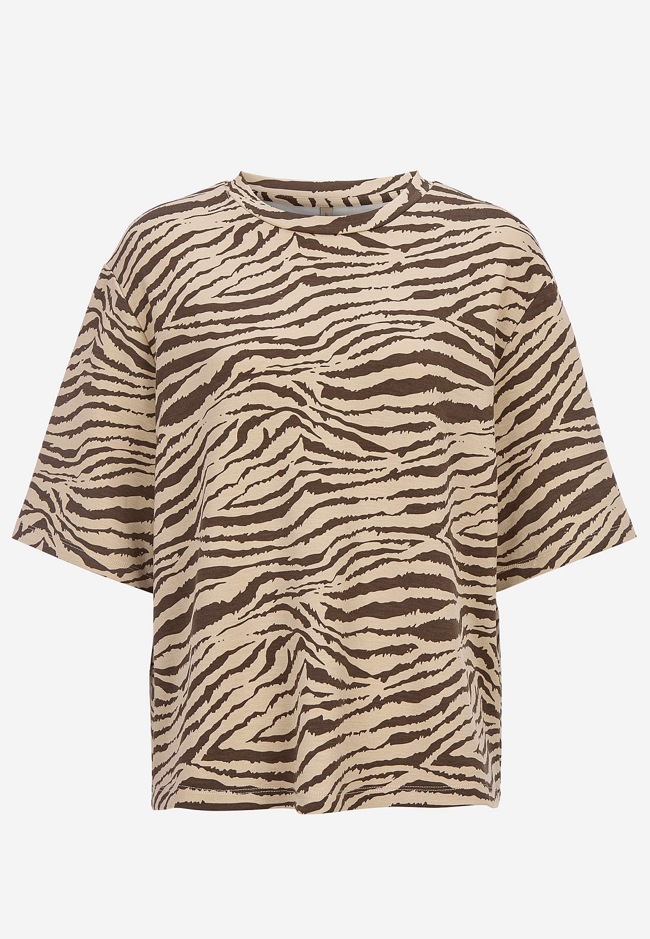 Supermjuk t-shirt med zebramönster