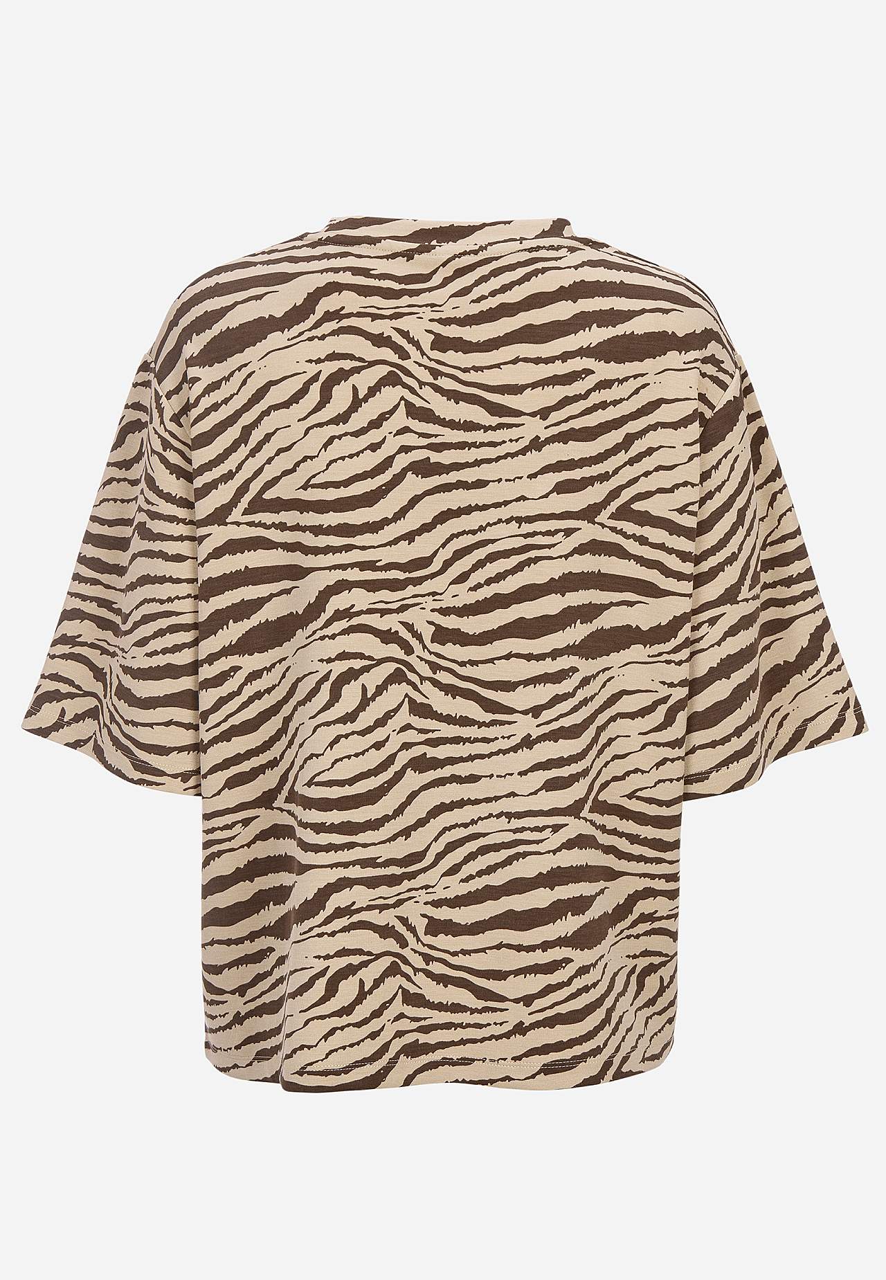 Supermjuk t-shirt med zebramönster