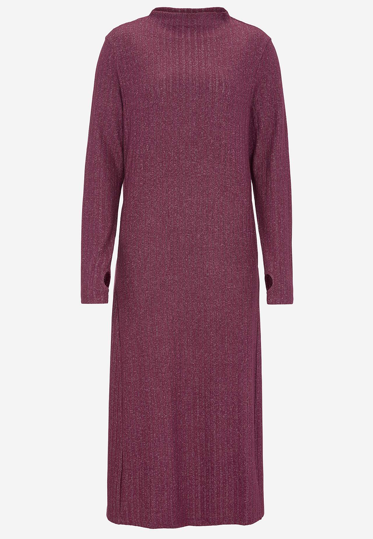 Mjuk trikåklänning med fickor