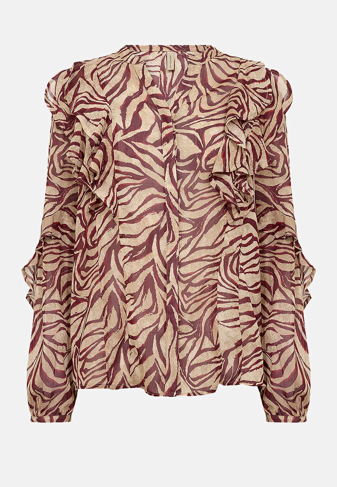 Skir blus med volanger