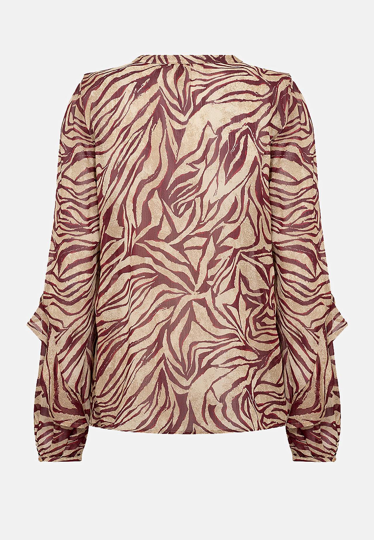 Skir blus med volanger