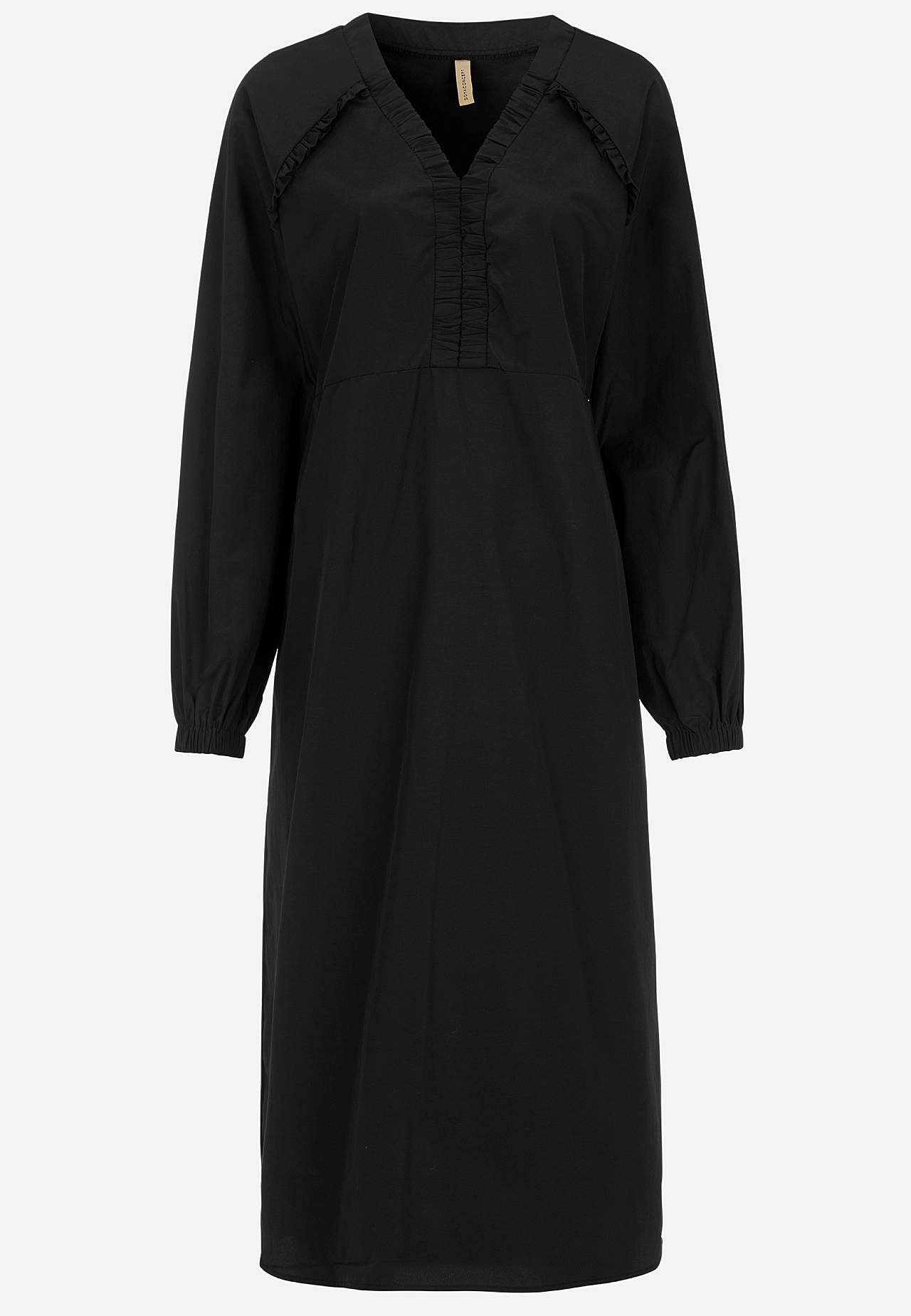 Vävd klänning i poplin