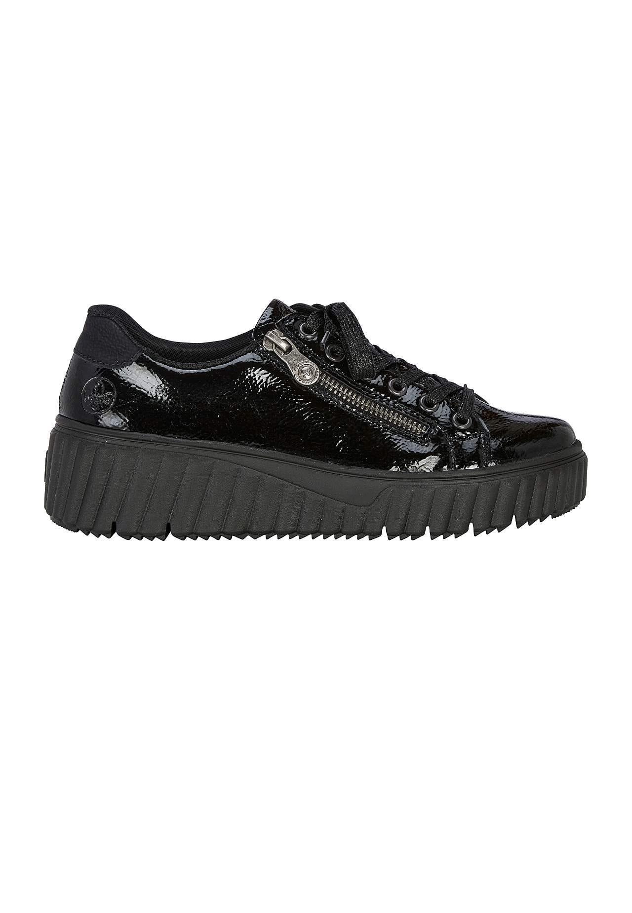 Lackad sneaker i skinn