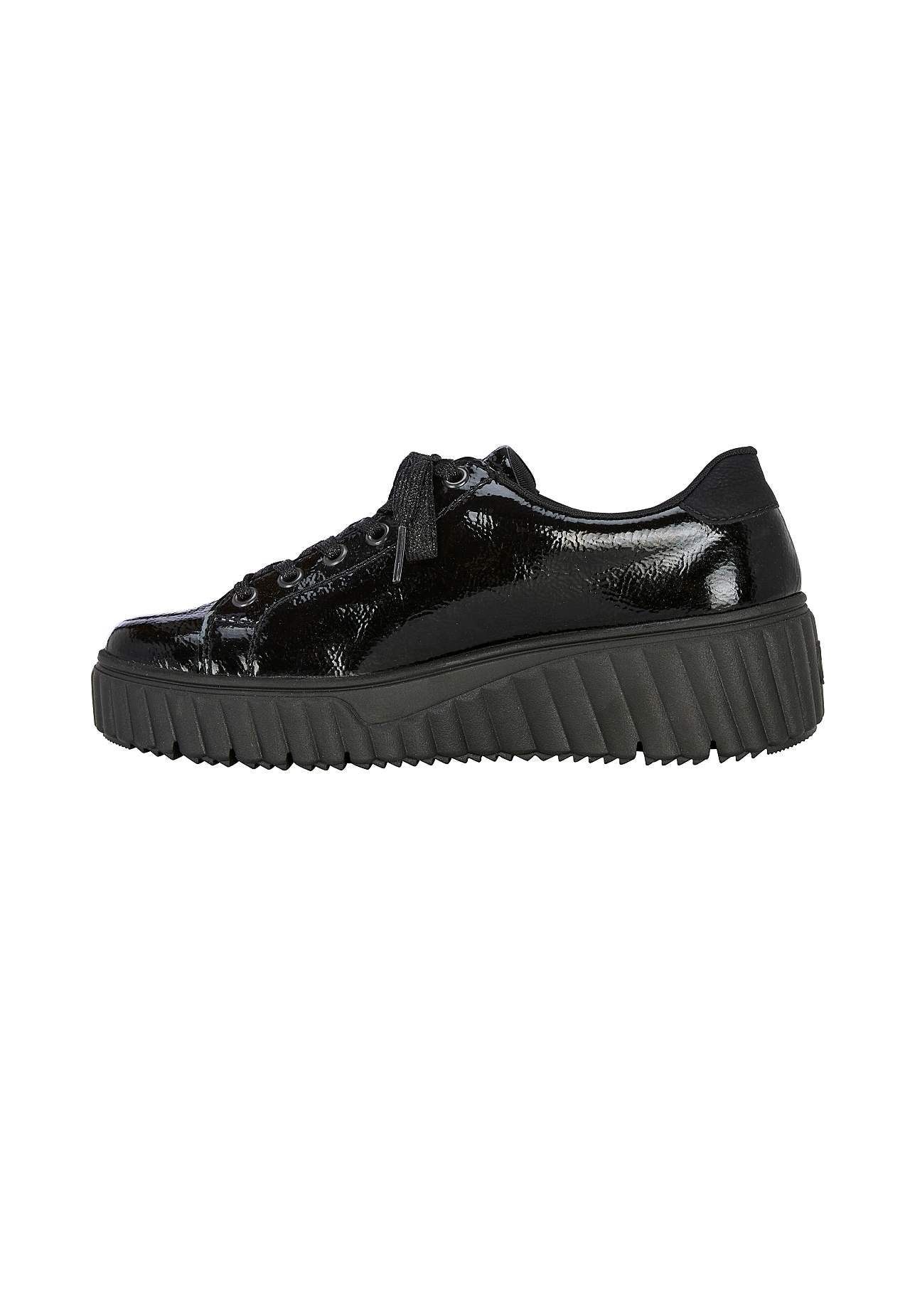 Lackad sneaker i skinn