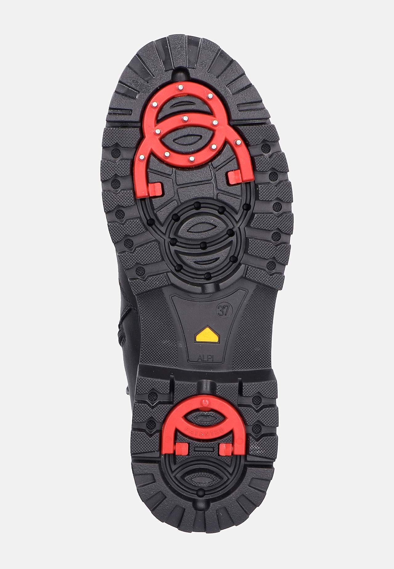 Skinnkänga med infällbara broddar