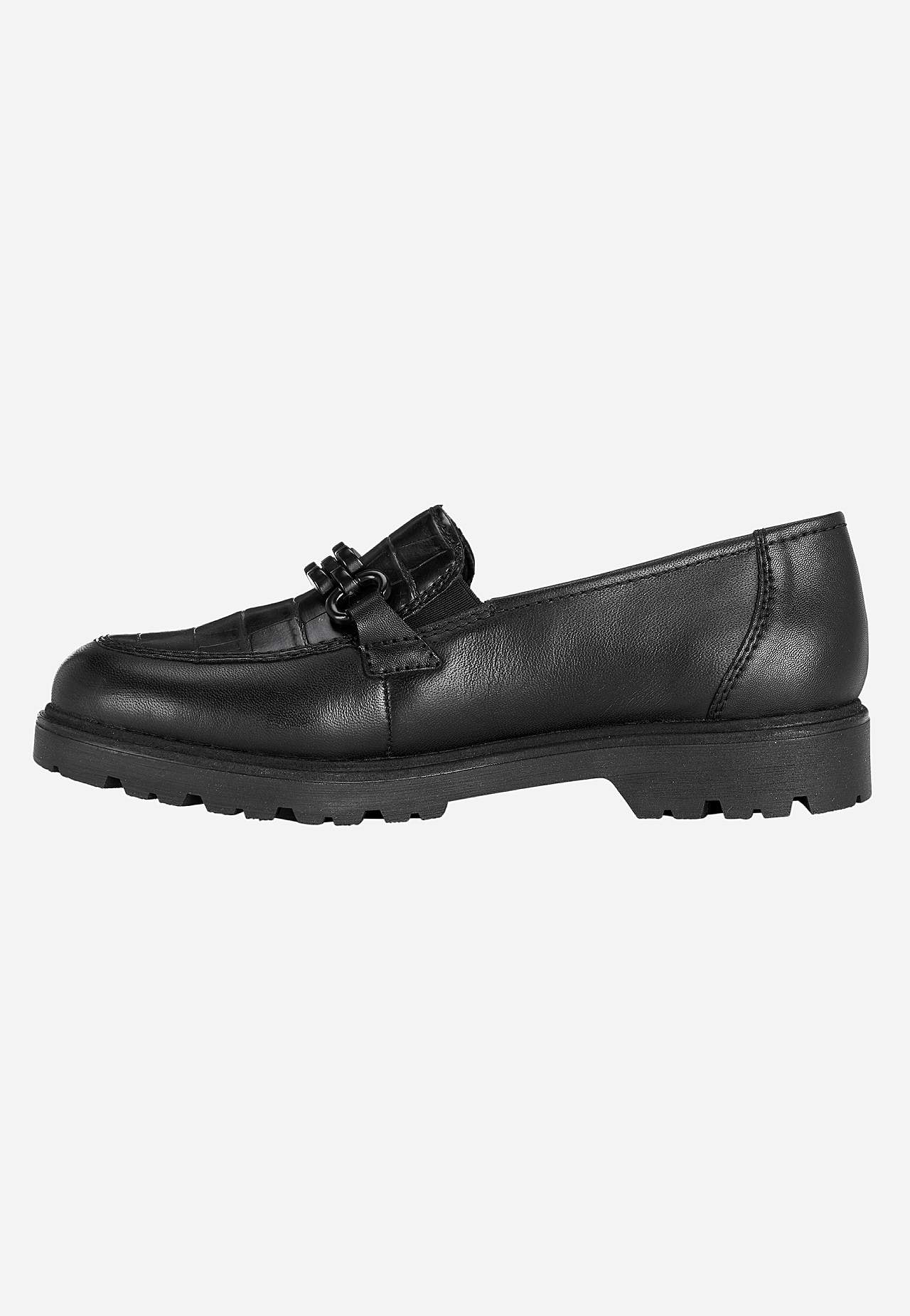 Loafer med svart metallspänne