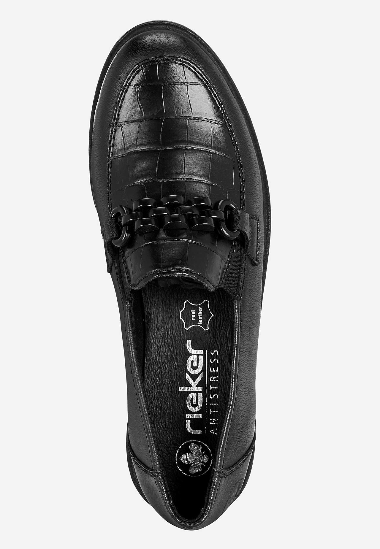 Loafer med svart metallspänne