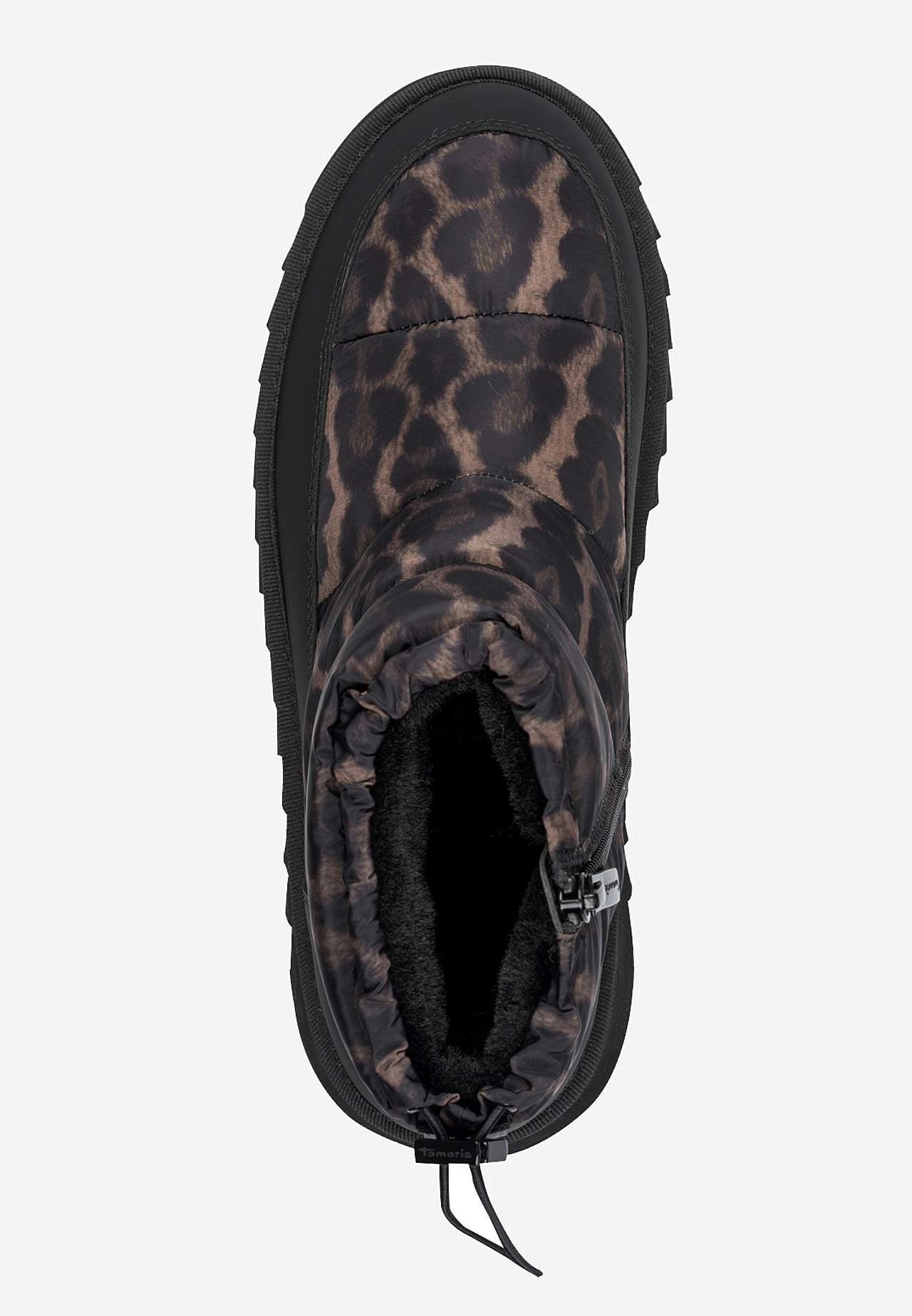 Varmfodrad vinterkänga med leopardtryck