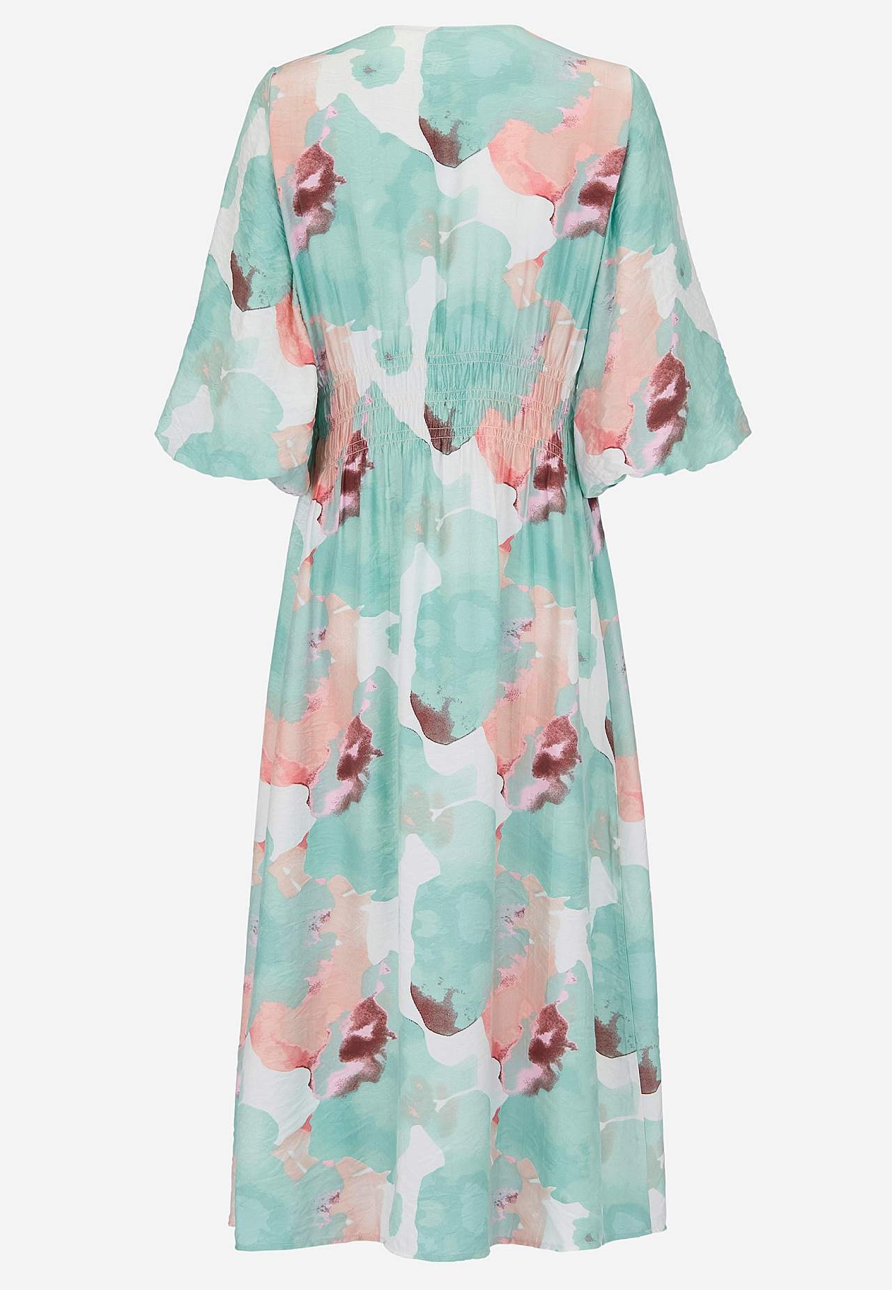 Klänning med fodrad puffärm