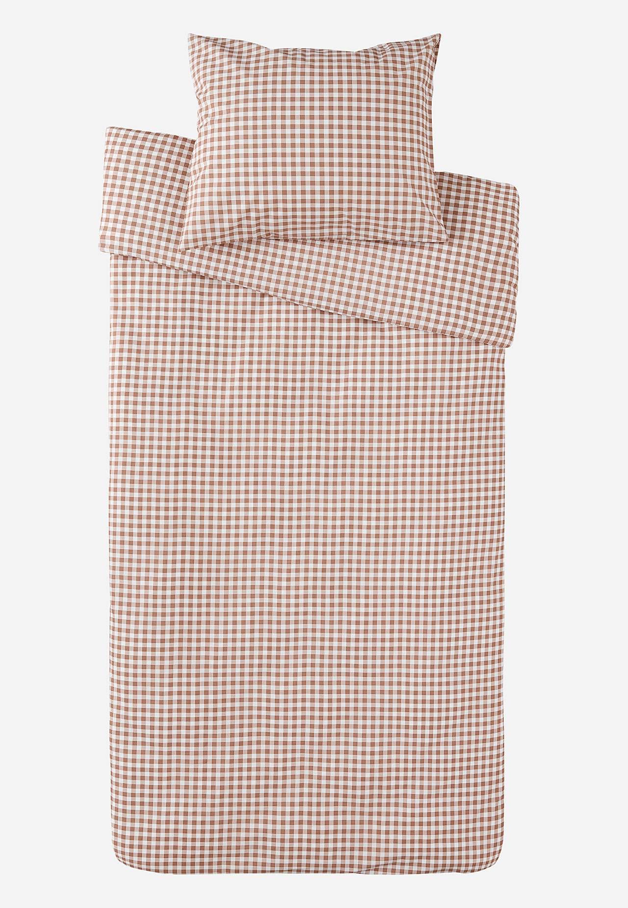 Smårutigt påslakanset 150x210 cm