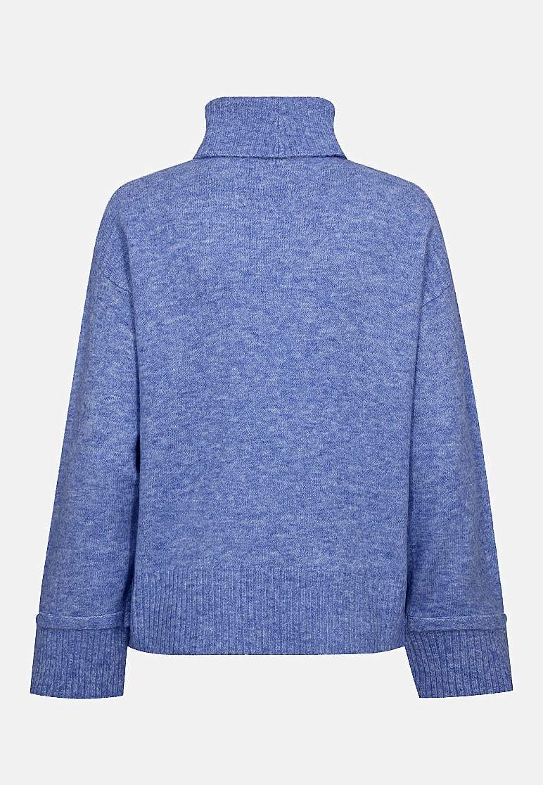 Stickad tröja med krage