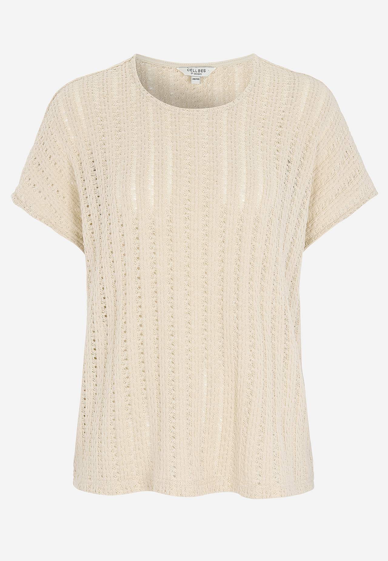 Trikåtopp med hålmönster