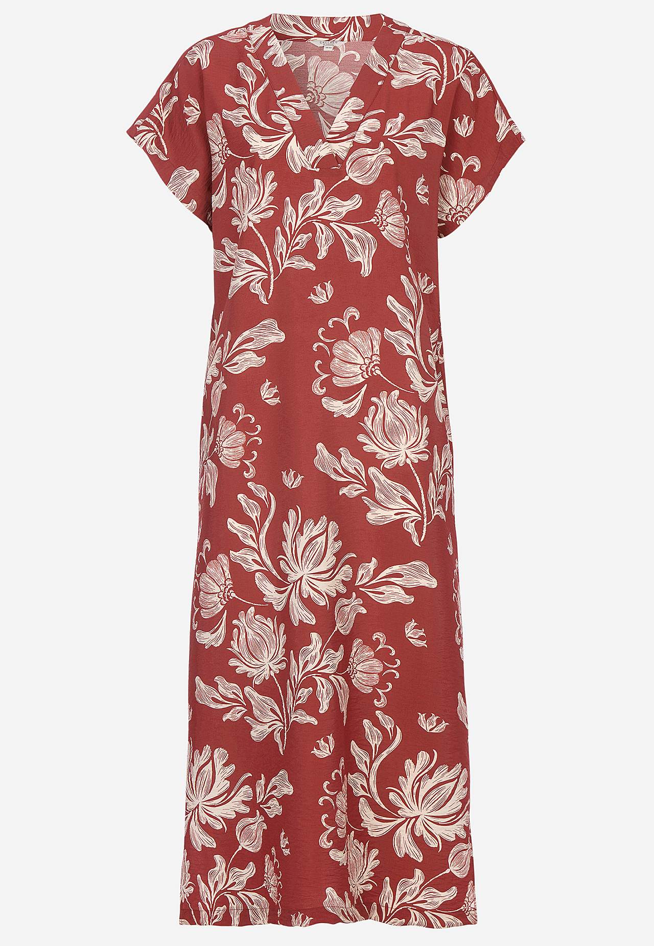 Mönstrad klänning med fickor