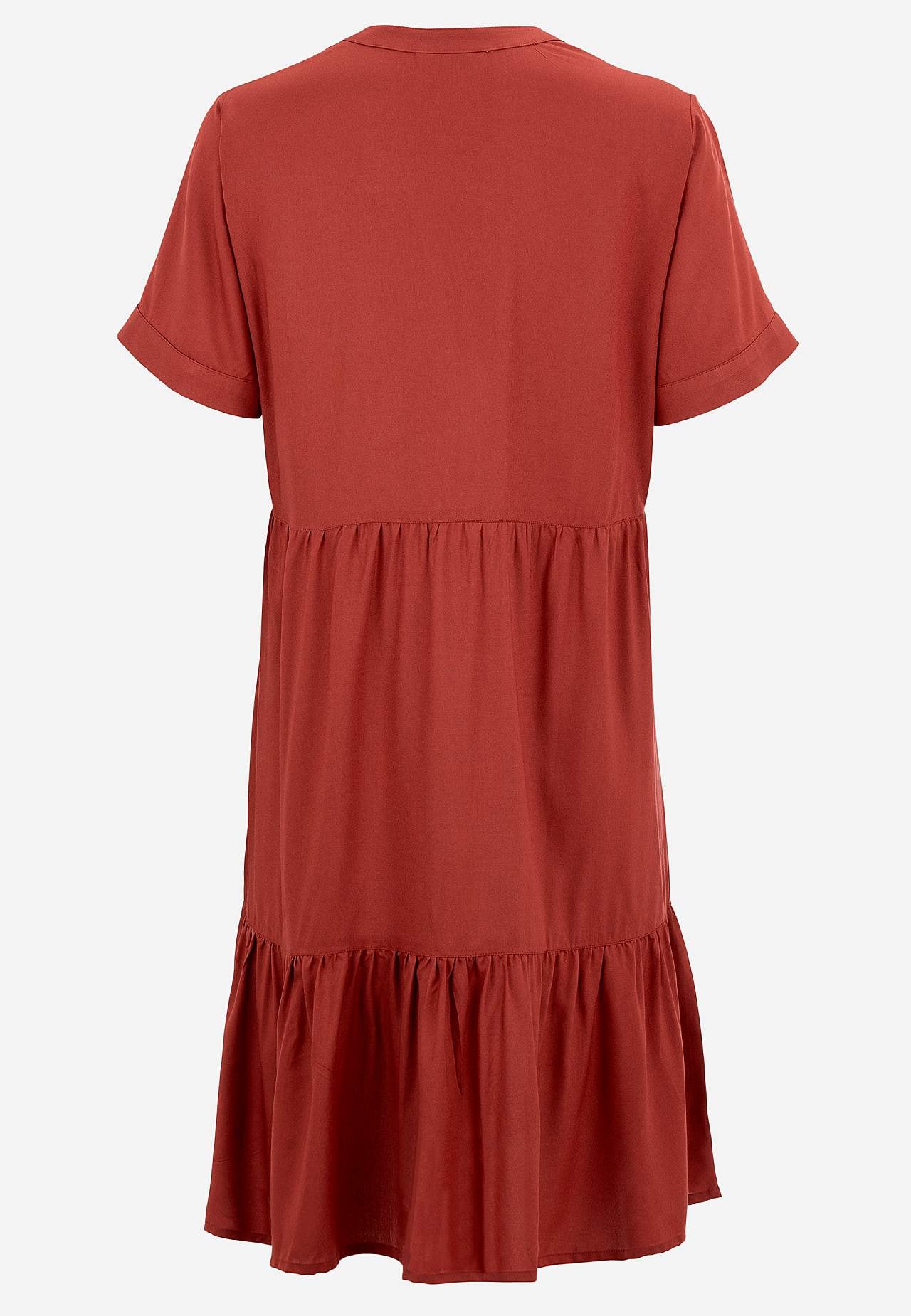 Viskosklänning med volang