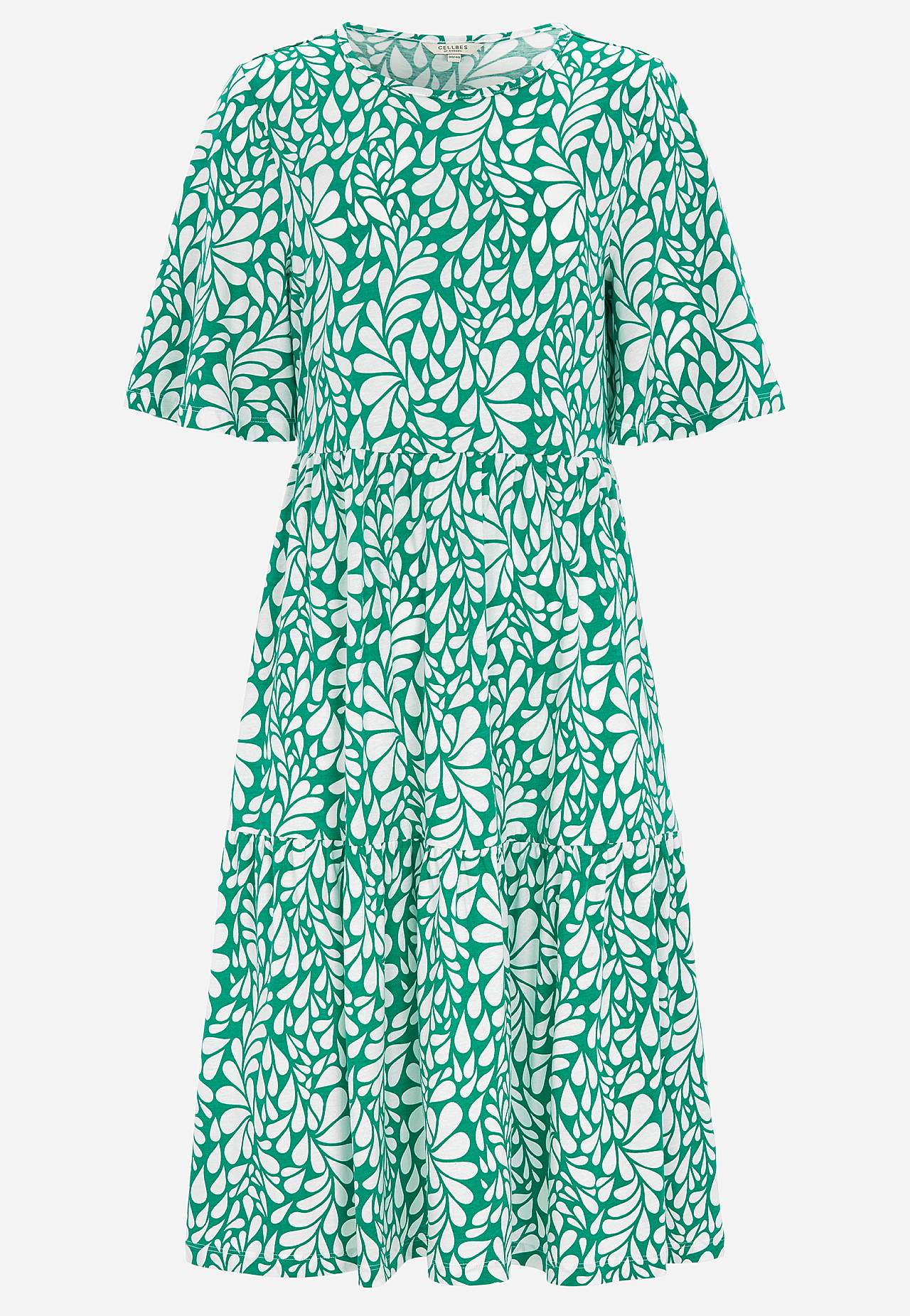 Trikåklänning med volang