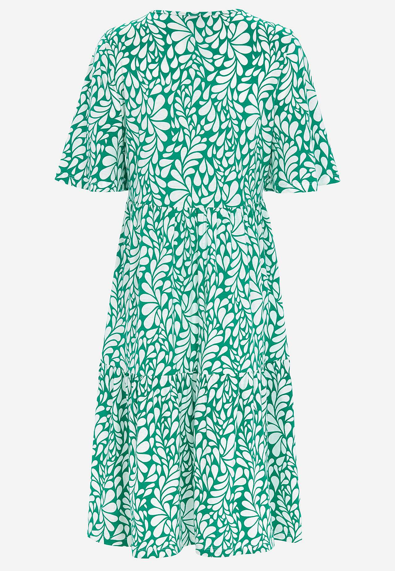 Trikåklänning med volang