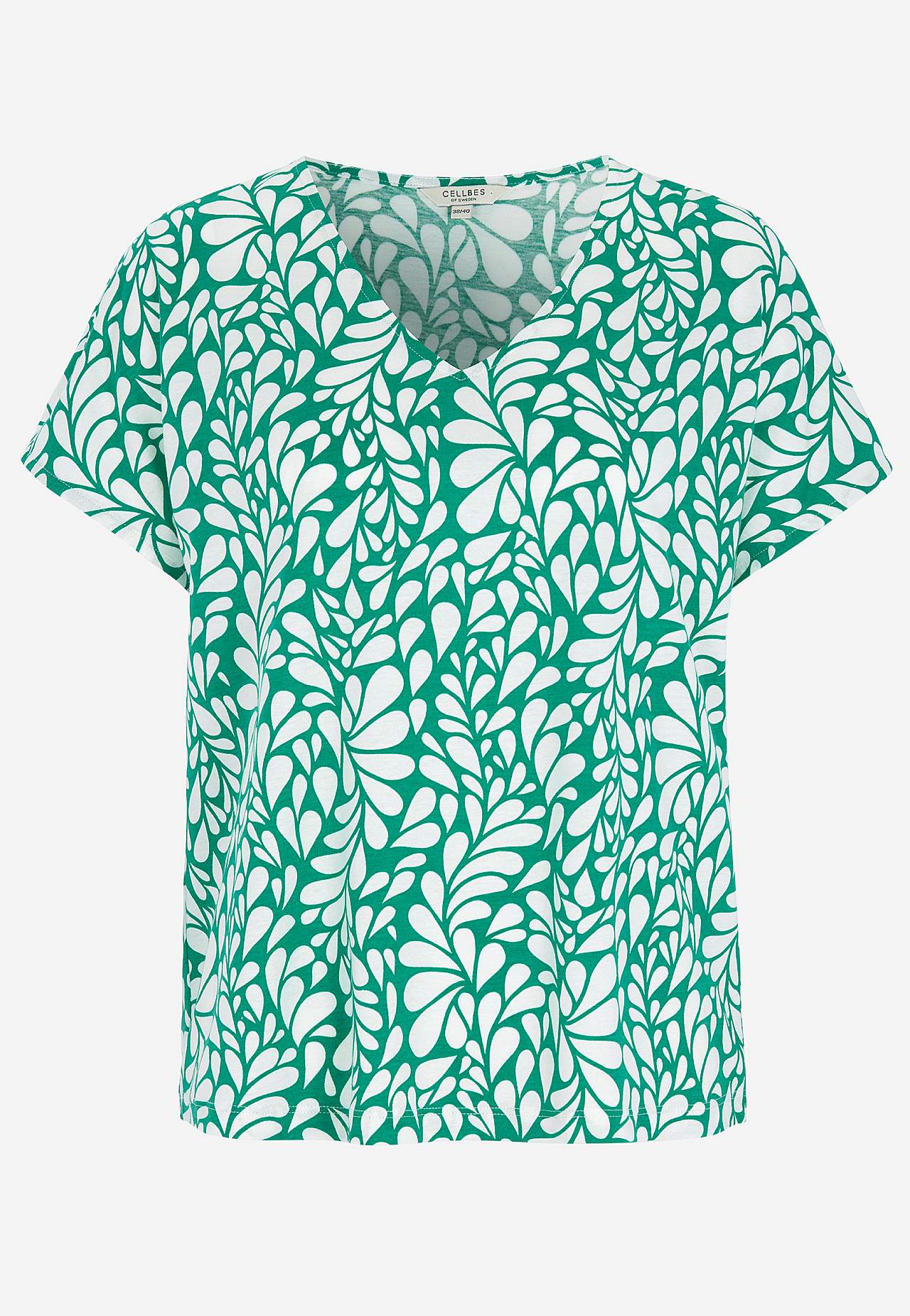 Trikåtopp med korta ärmar