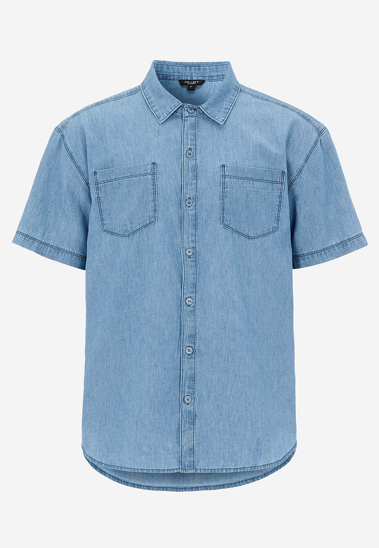 Kortärmad, mjuk denimskjorta