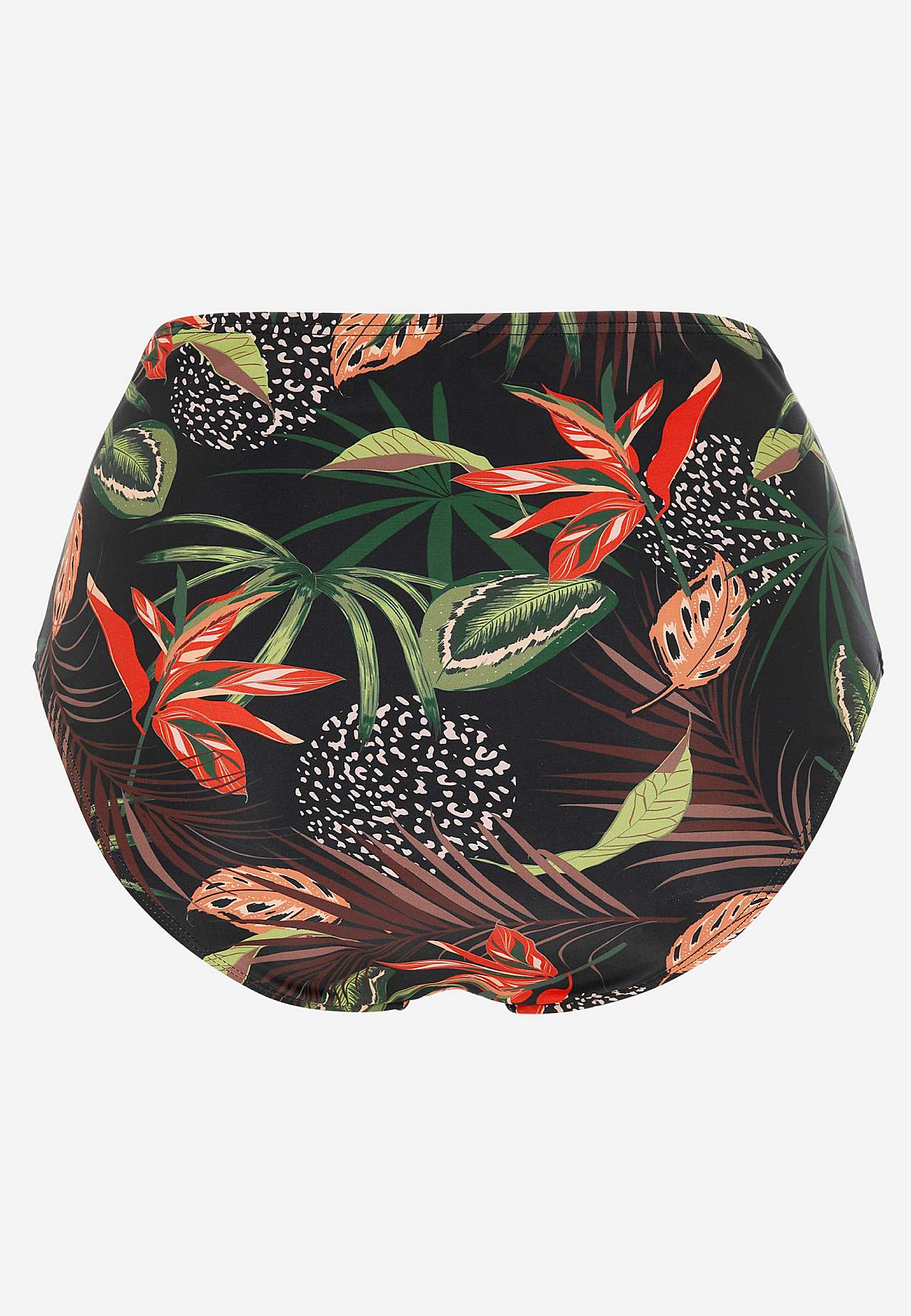 Mönstrad bikinitrosa med hög midja