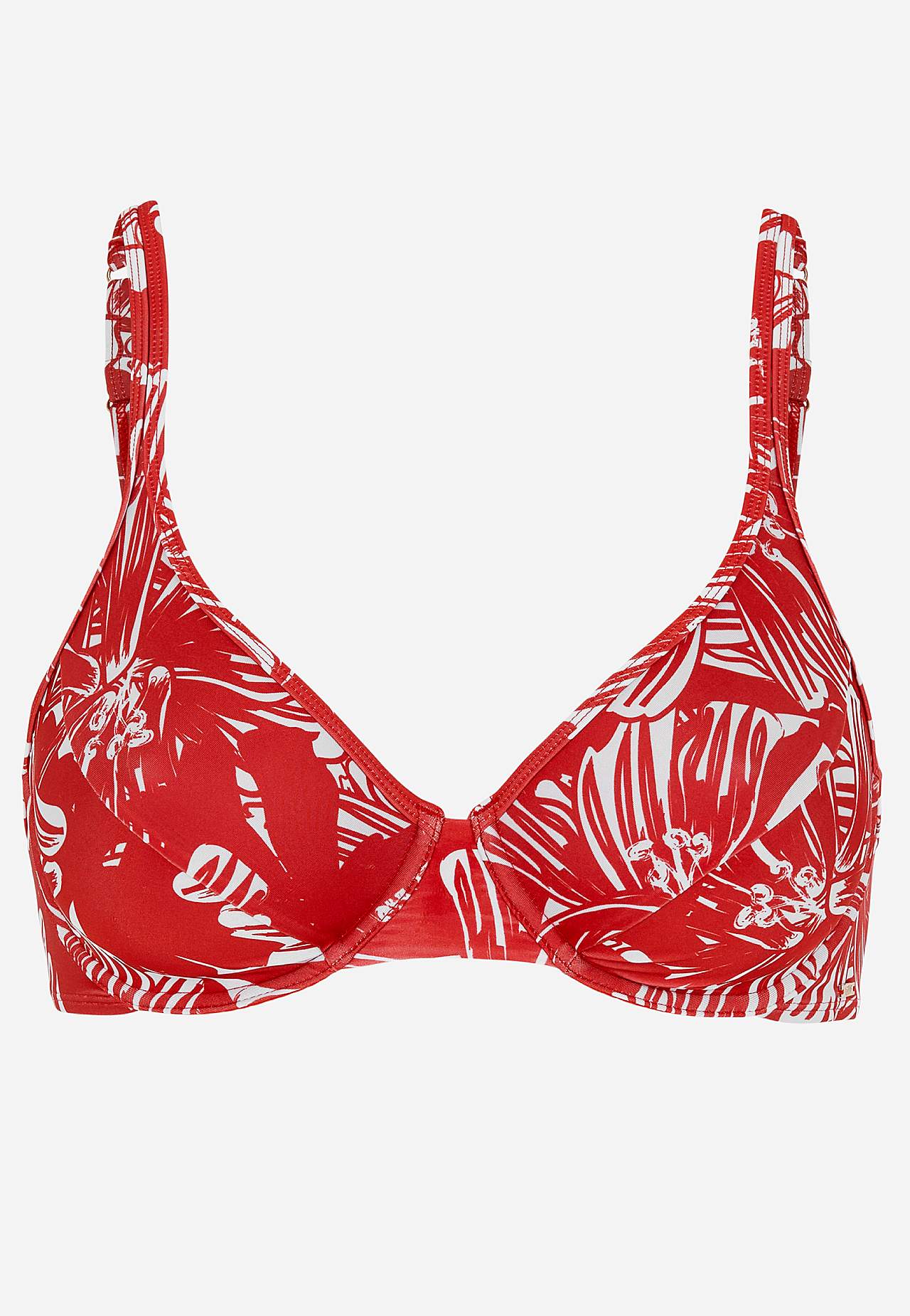Mönstrad, ovadderad bikini-bh