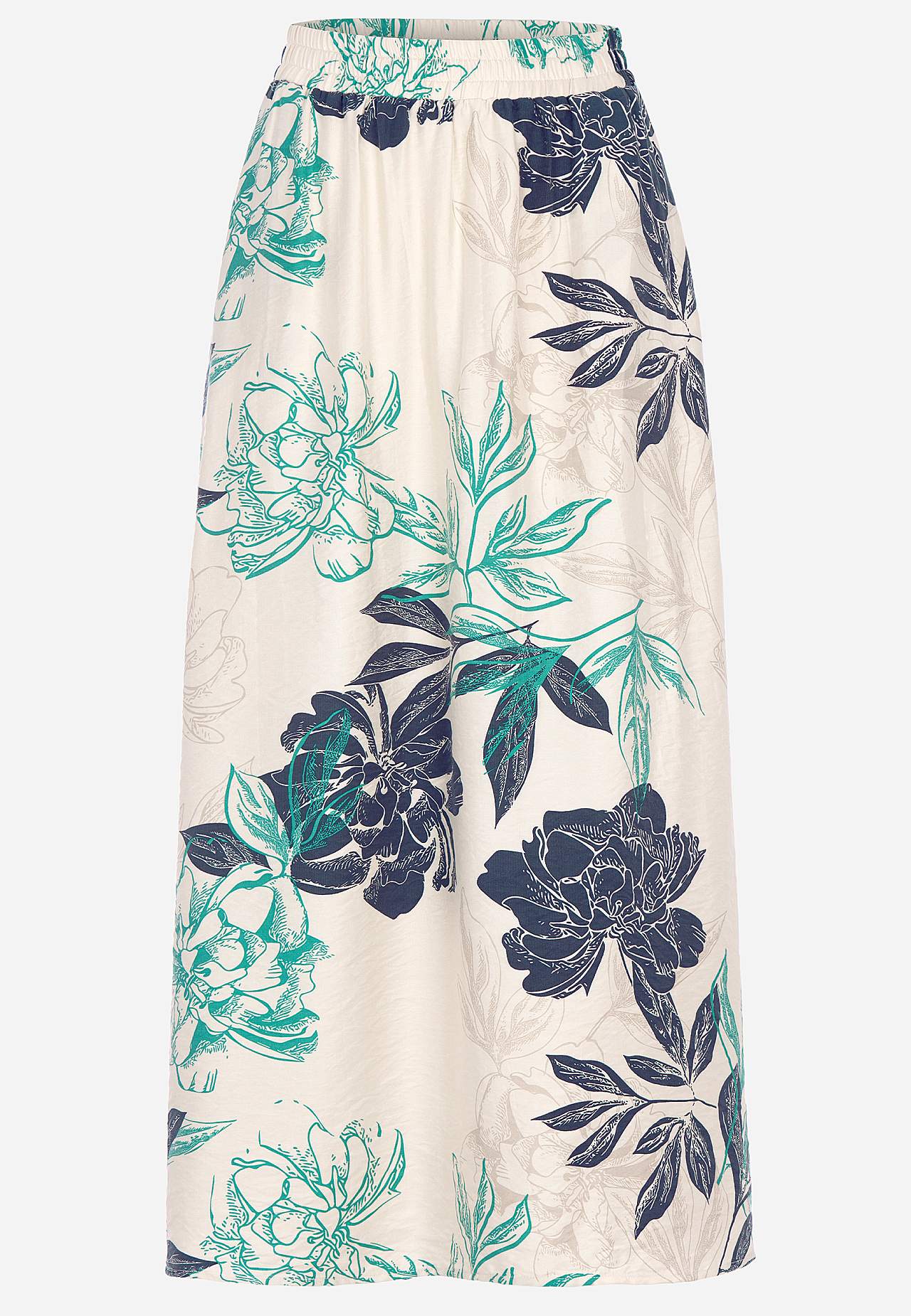 Blommig kjol med fickor