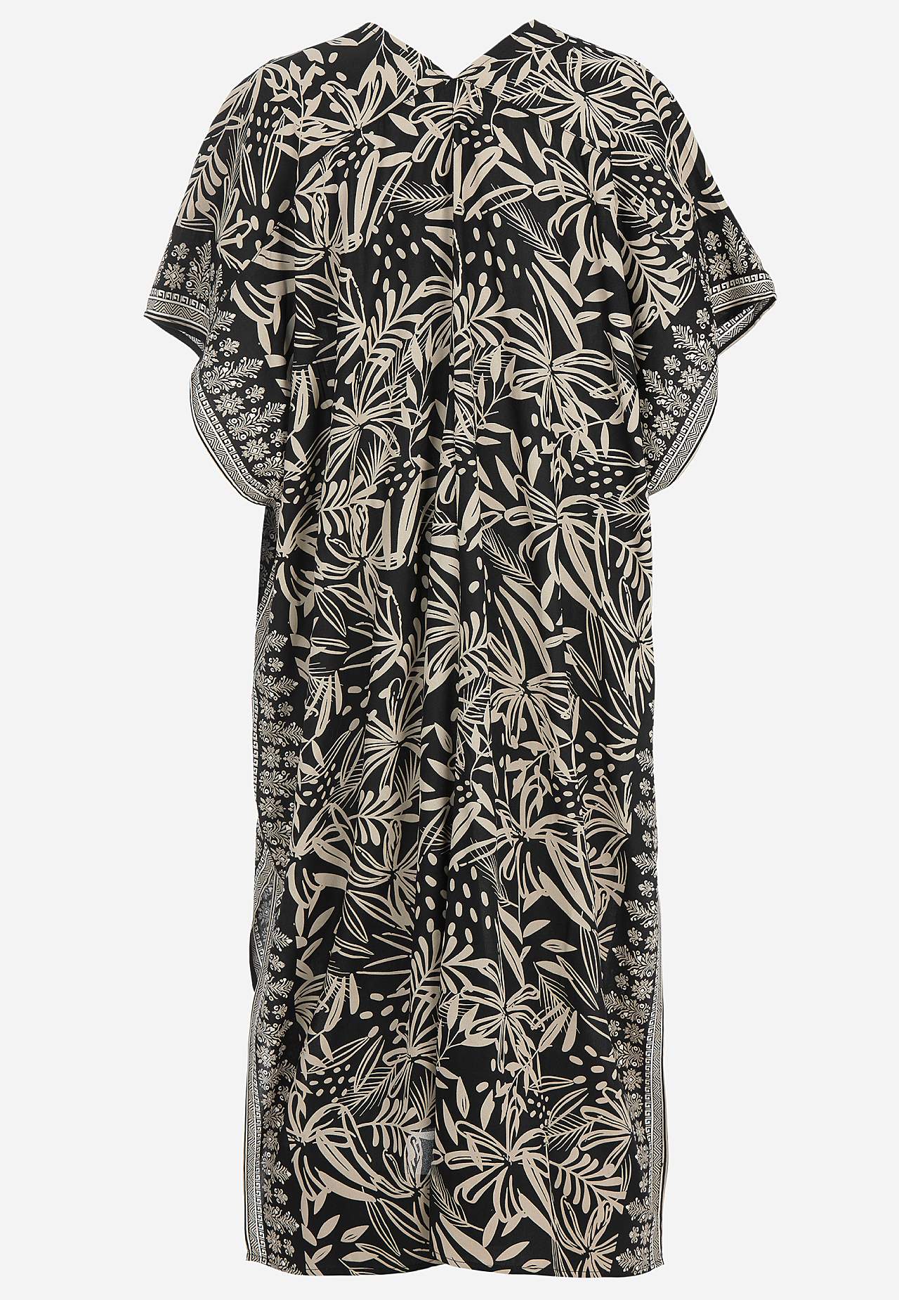 Mönstrad strandkaftan med knappar