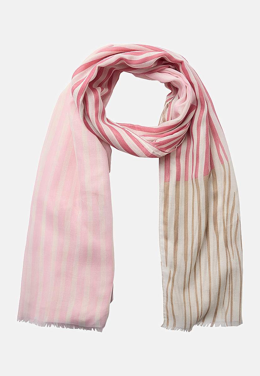 Lång, skir sjal med ränder