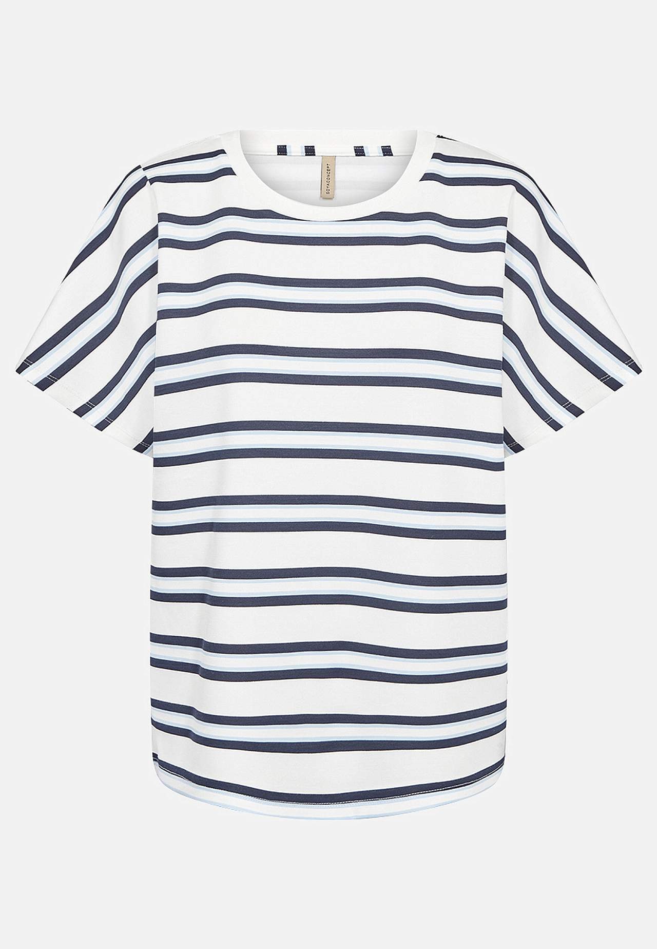 Supermjuk, randig trikåtopp i modalmix