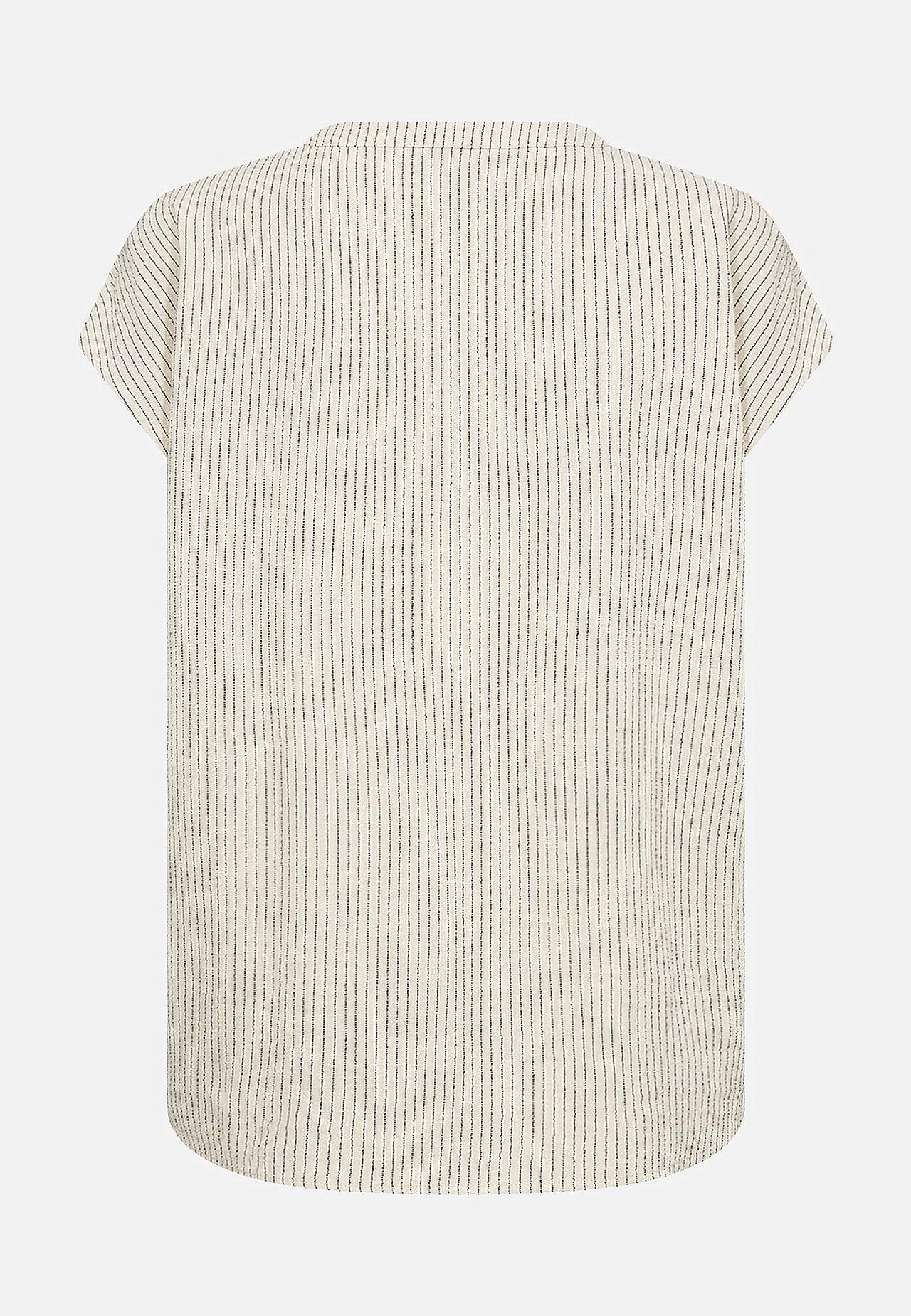 Vävd blus i viskos- och linnemix