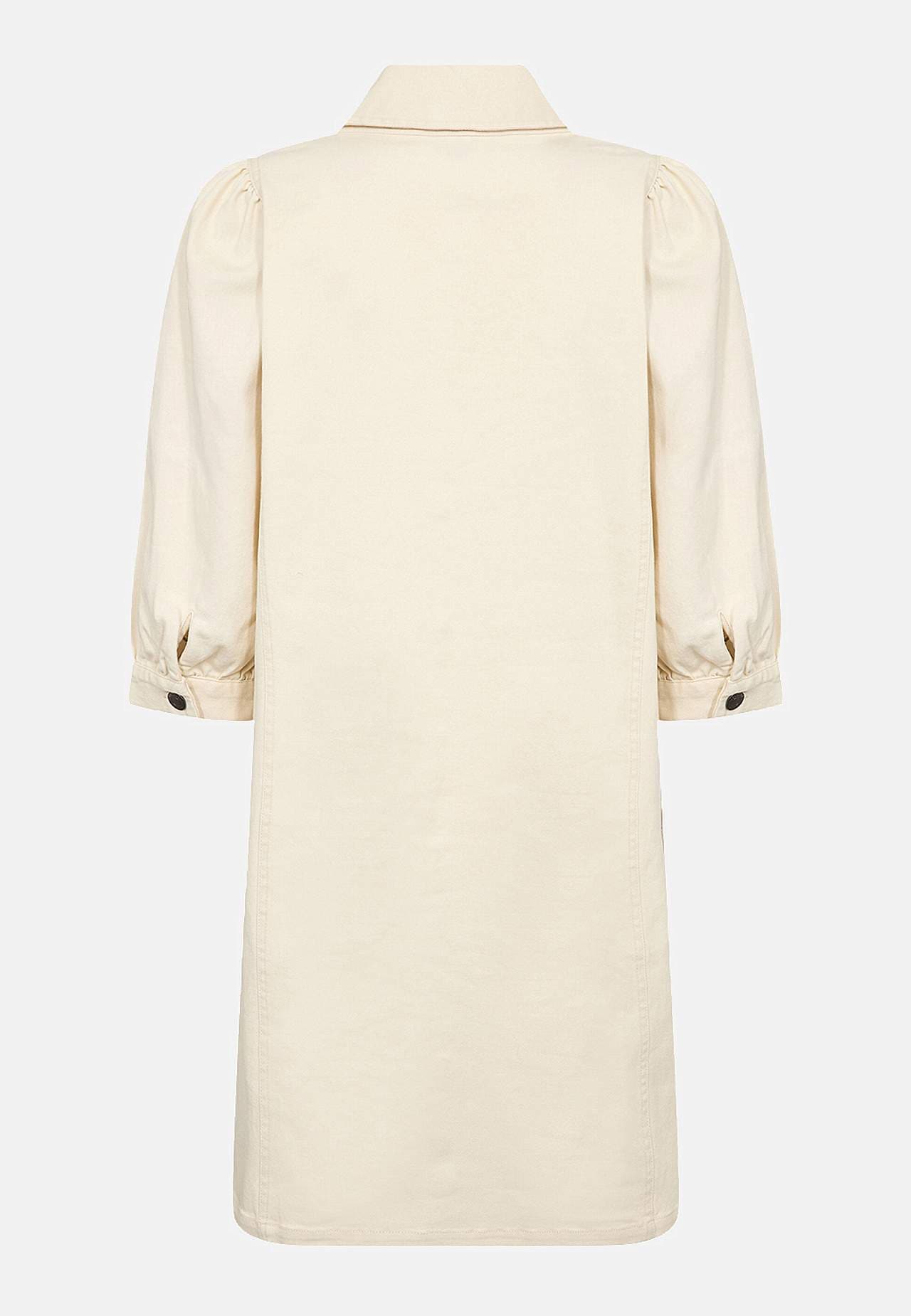 Stretchig jeansklänning i bomullstwill