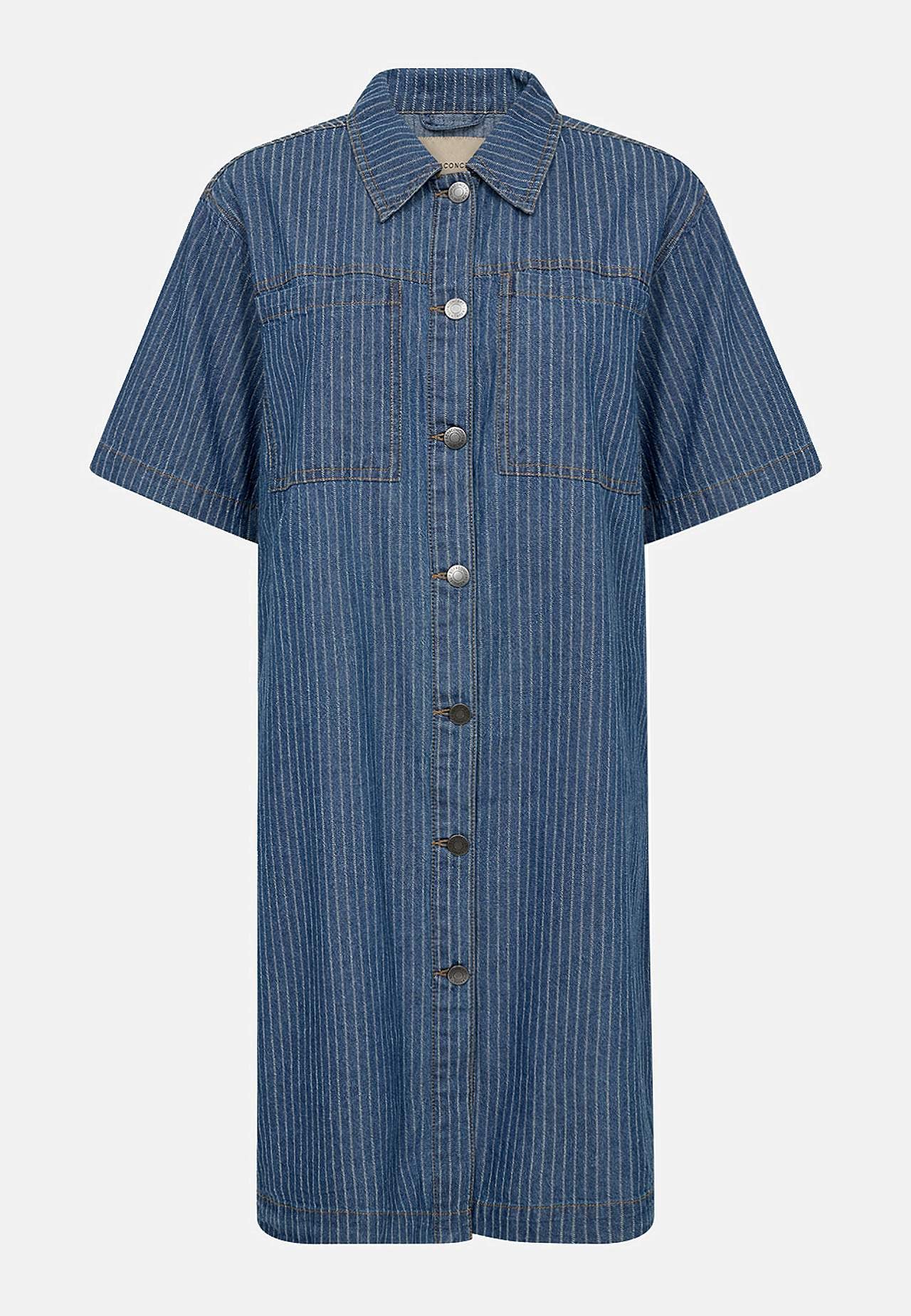 Randig jeansklänning