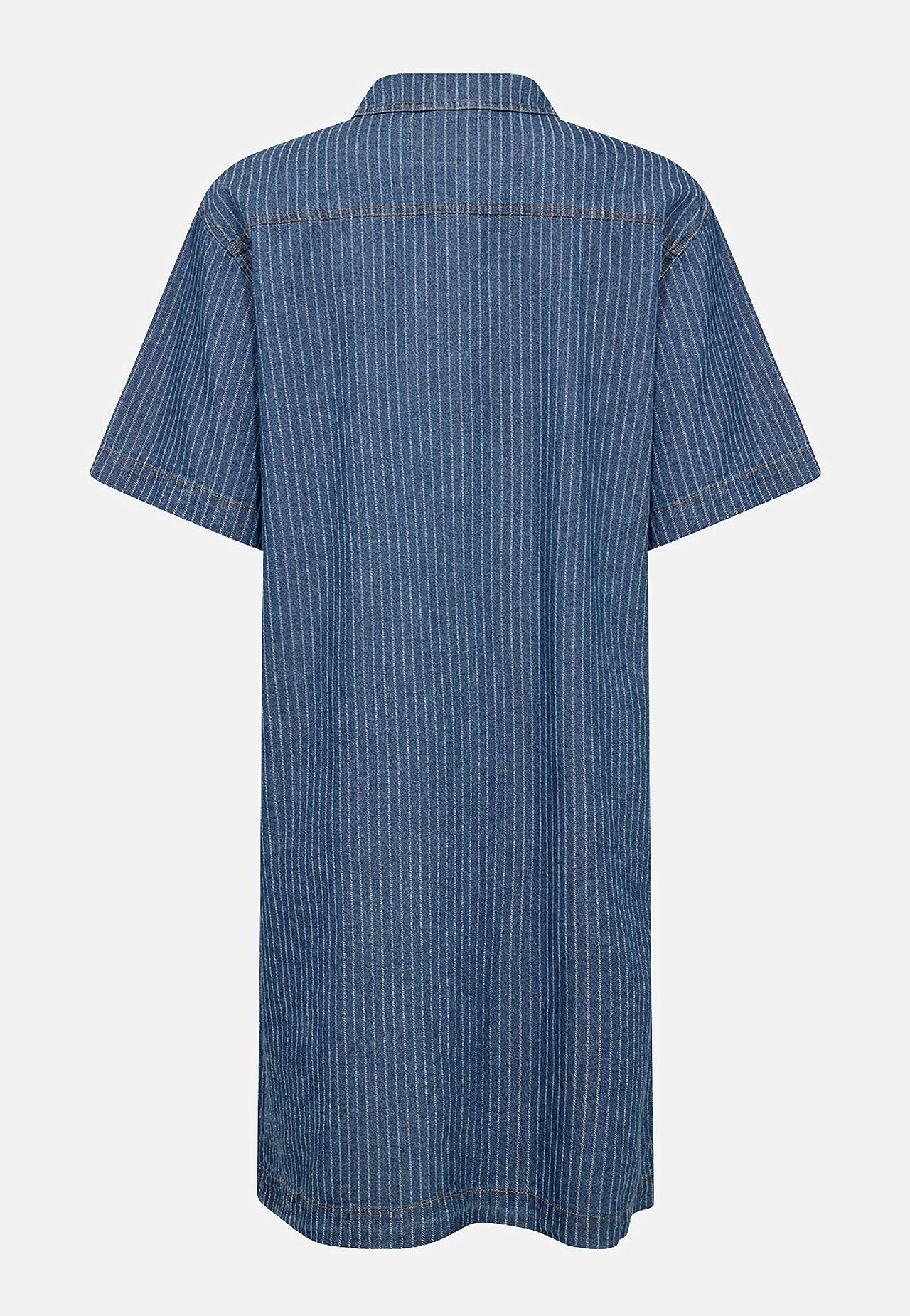 Randig jeansklänning