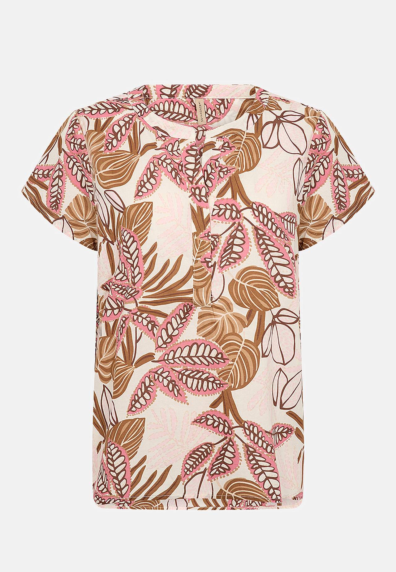 Vävd, mönstrad bomullsblus