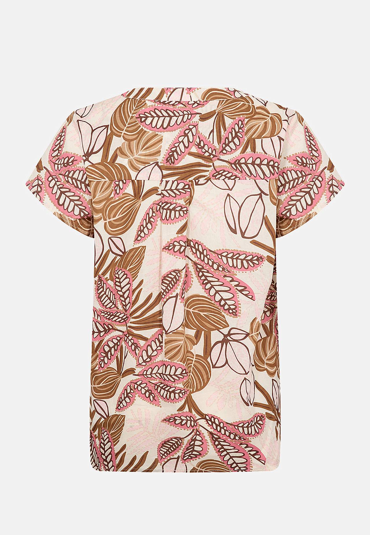 Vävd, mönstrad bomullsblus