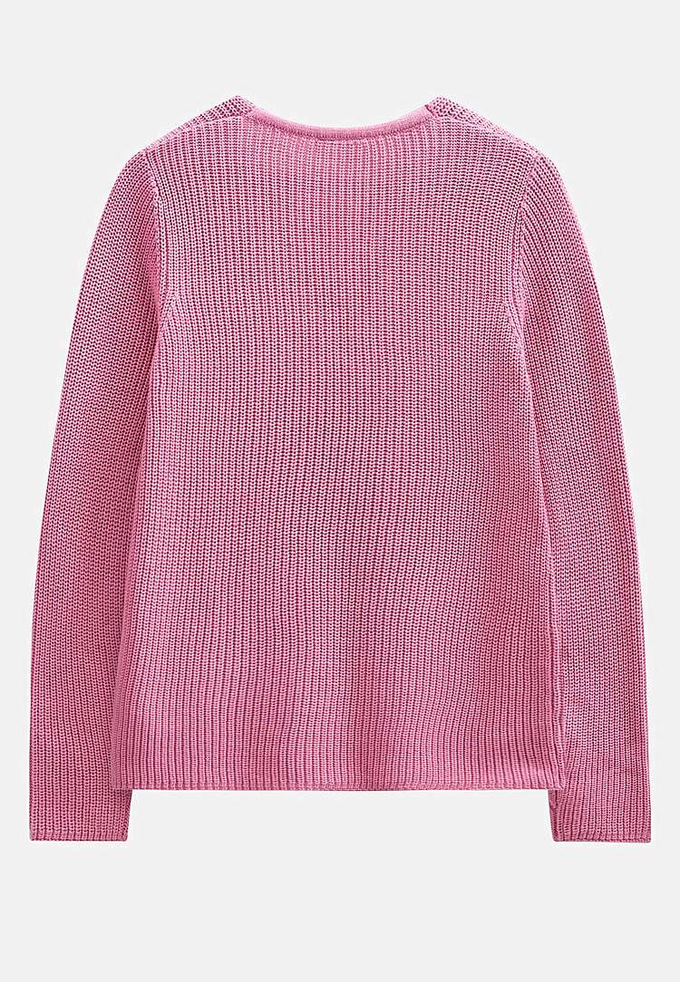 Ribbstickad bomullströja