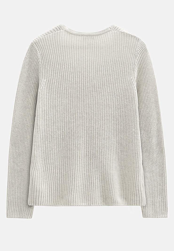 Ribbstickad bomullströja