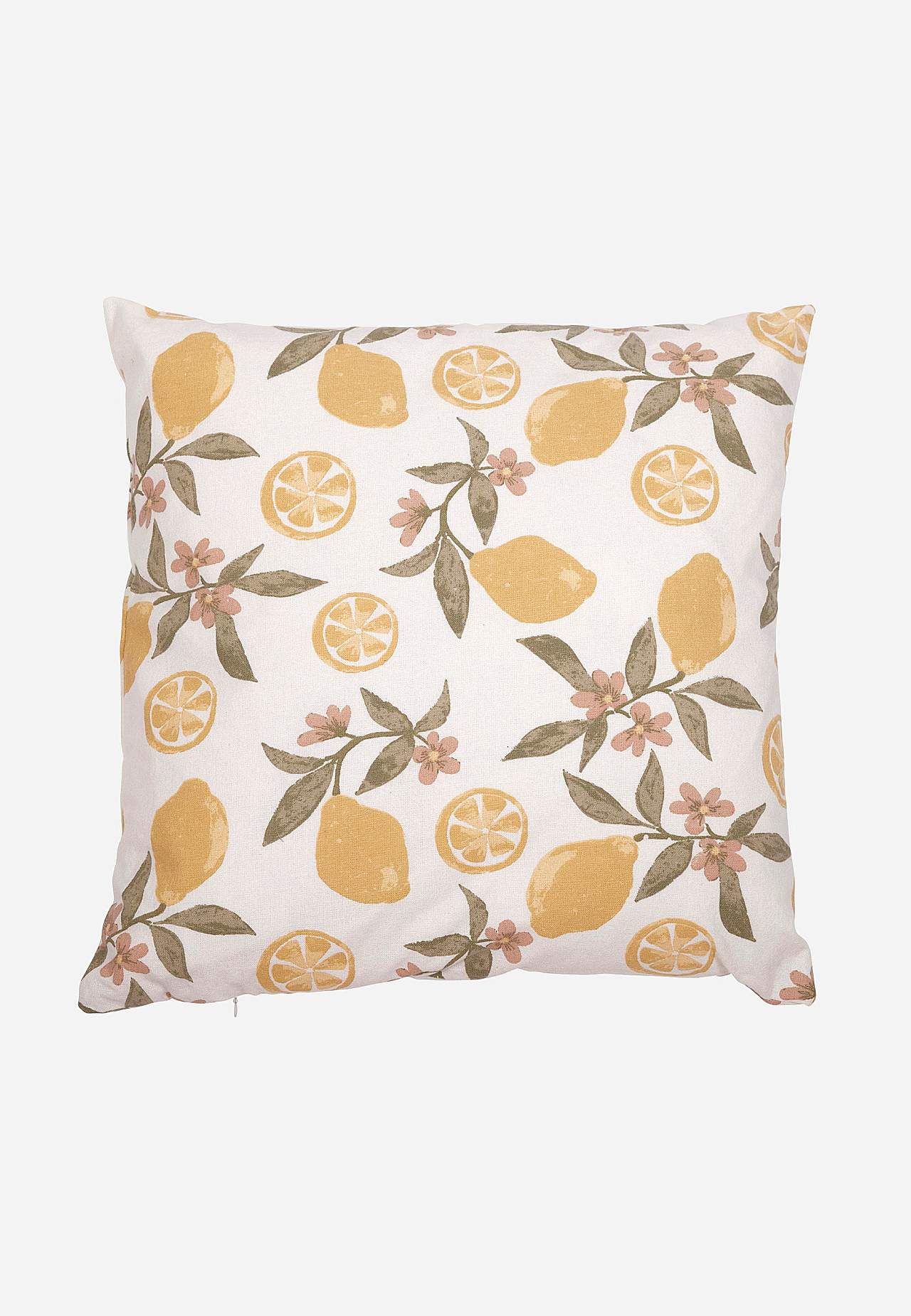 Kuddfodral med citronmönster