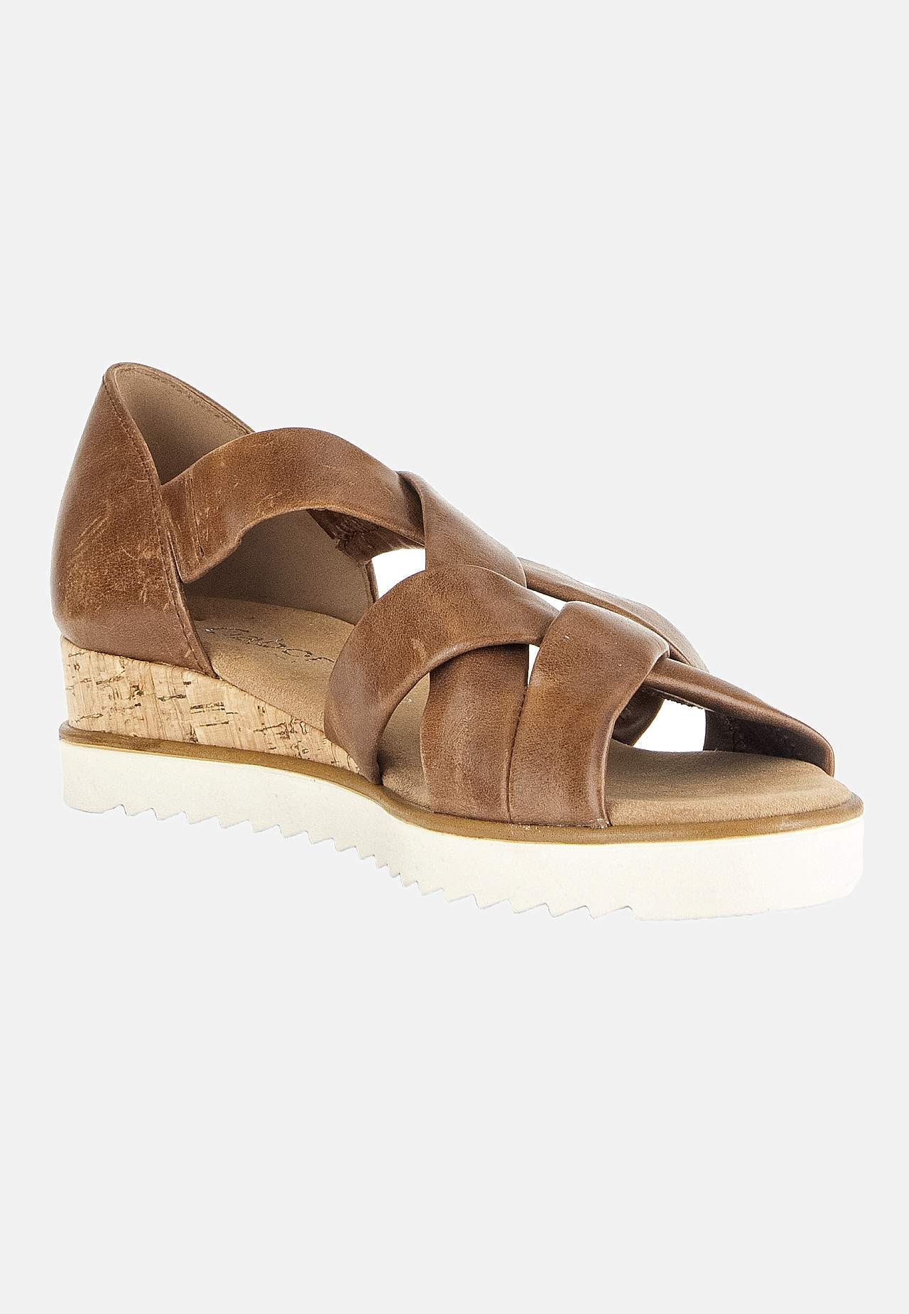 Skinnsandal med täckt häl