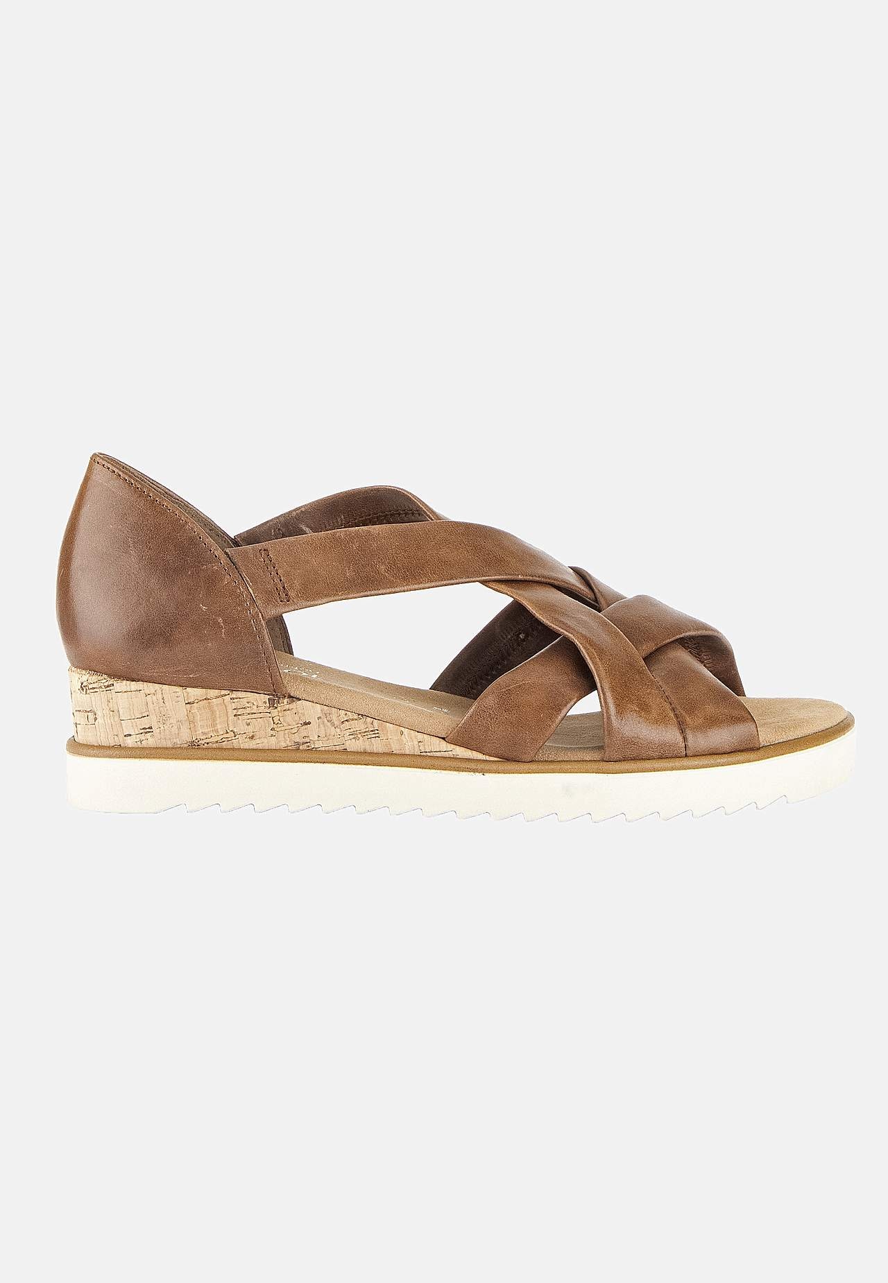 Skinnsandal med täckt häl
