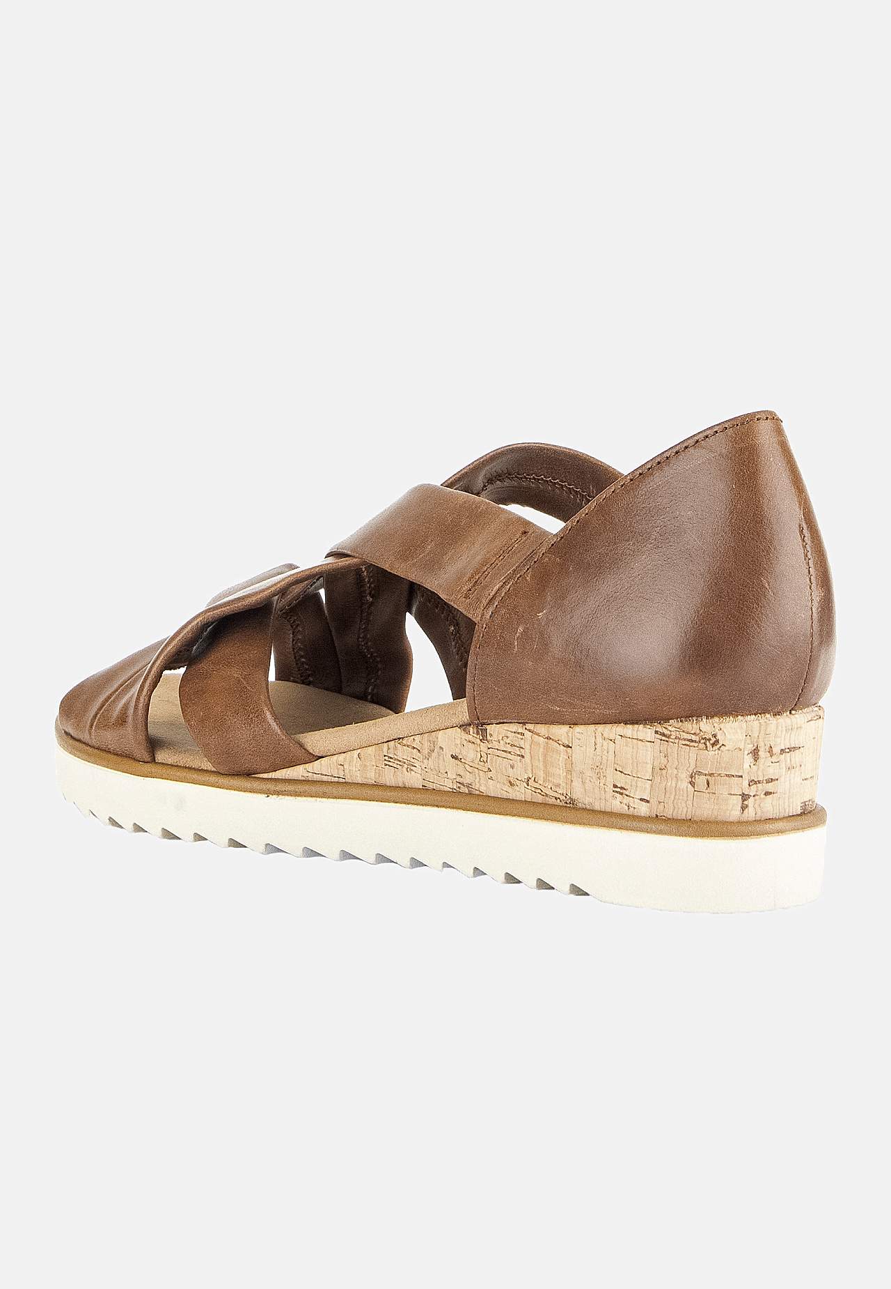 Skinnsandal med täckt häl