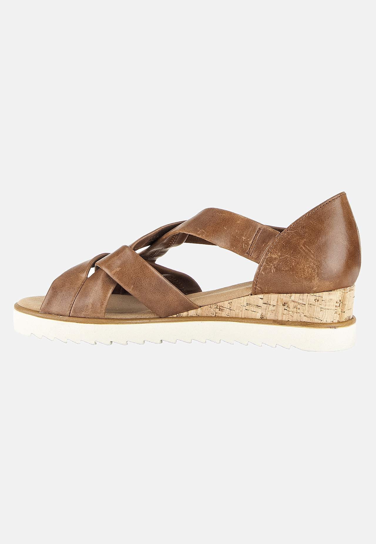 Skinnsandal med täckt häl