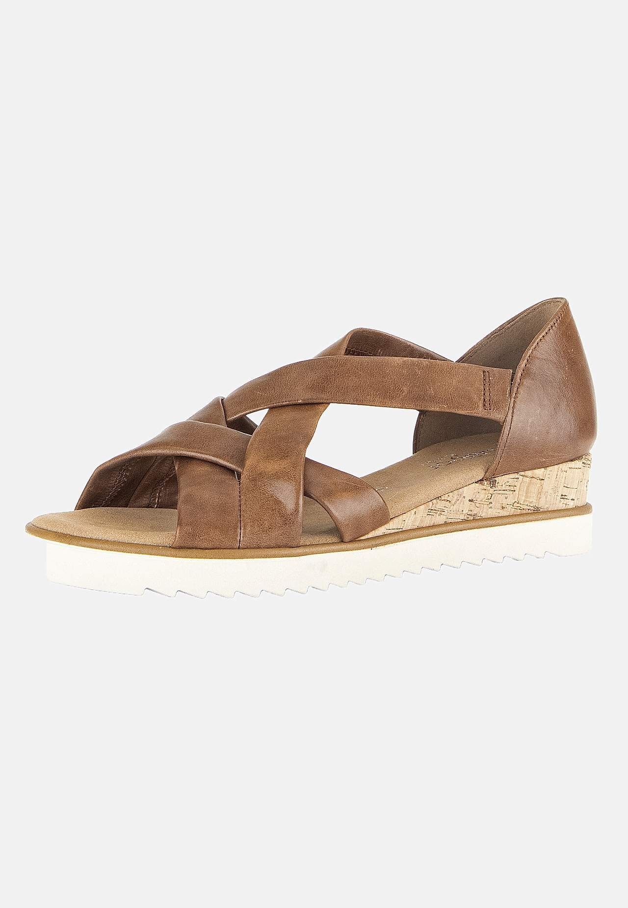 Skinnsandal med täckt häl