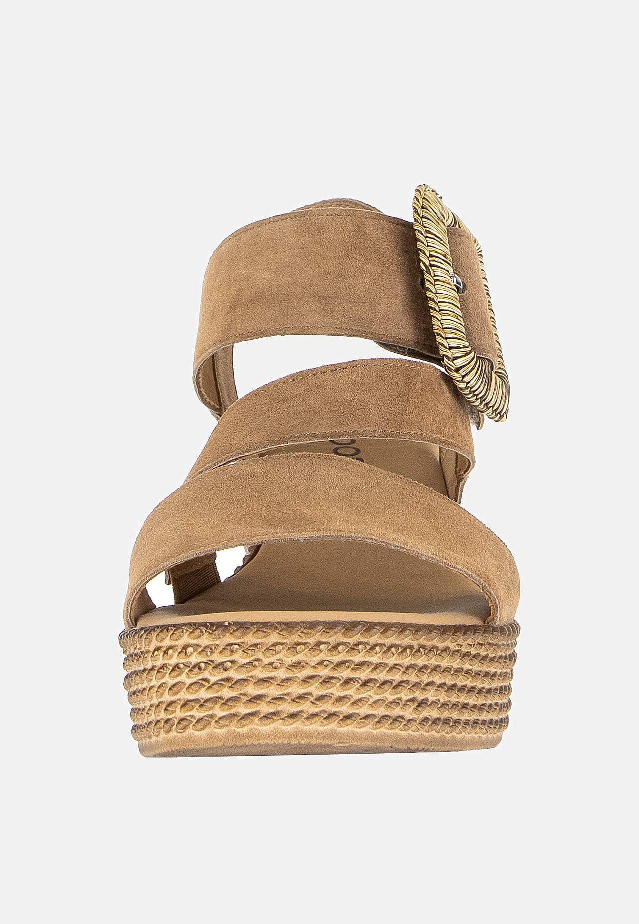 Mockasandalett med kilklack