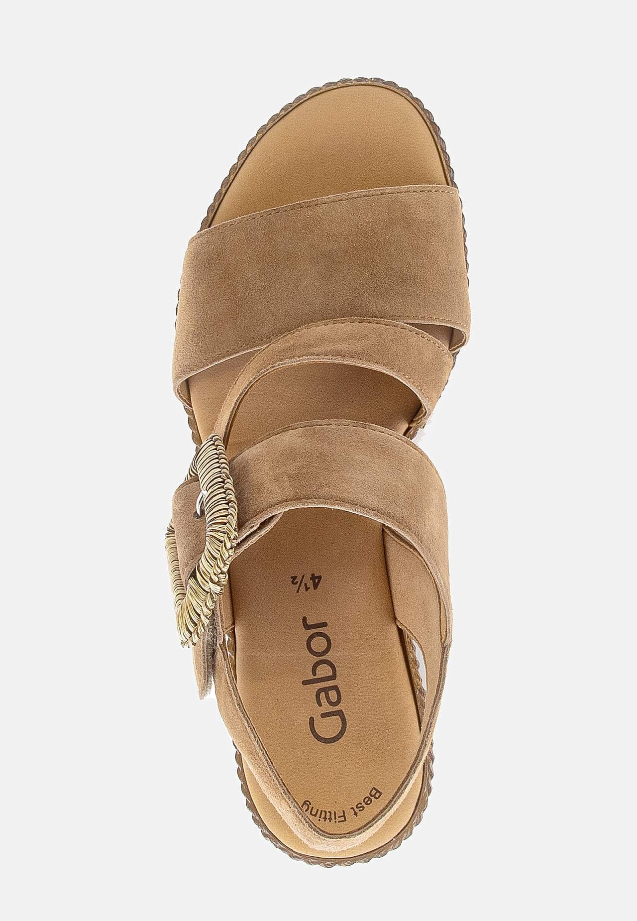 Mockasandalett med kilklack